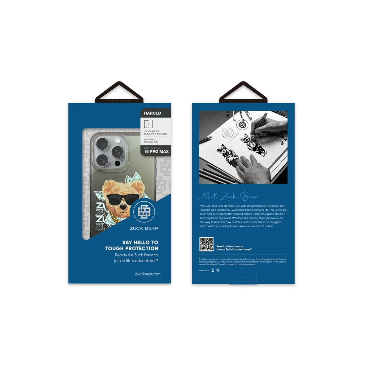 ZuckBear Apple iPhone 16 Harold Magsafe Kapak - Siyah