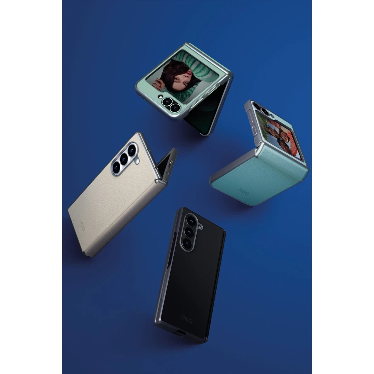 Uniq Samsung Galaxy Z Fold 6 Ora Katlanabilir Deri Kapak - Siyah