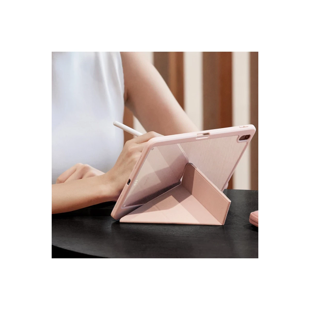 Uniq Apple iPad Pro 11 (2024) Moven Standlı Tablet Kapak - Gri