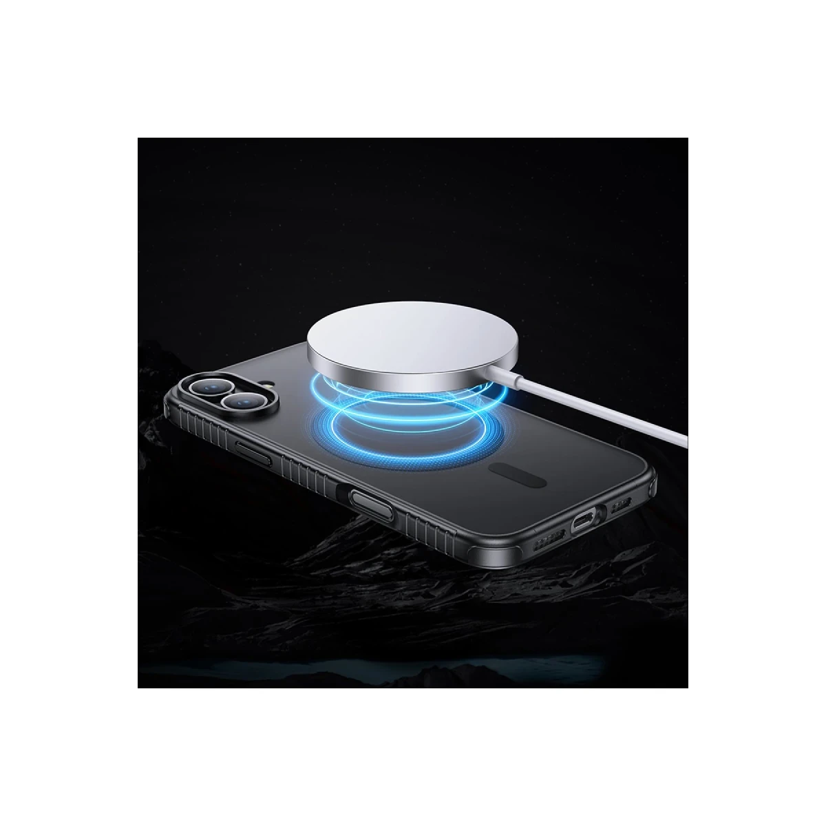 Hoco. Apple iPhone 16 Armour Antishock Protective Magsafe Kapak - Beyaz