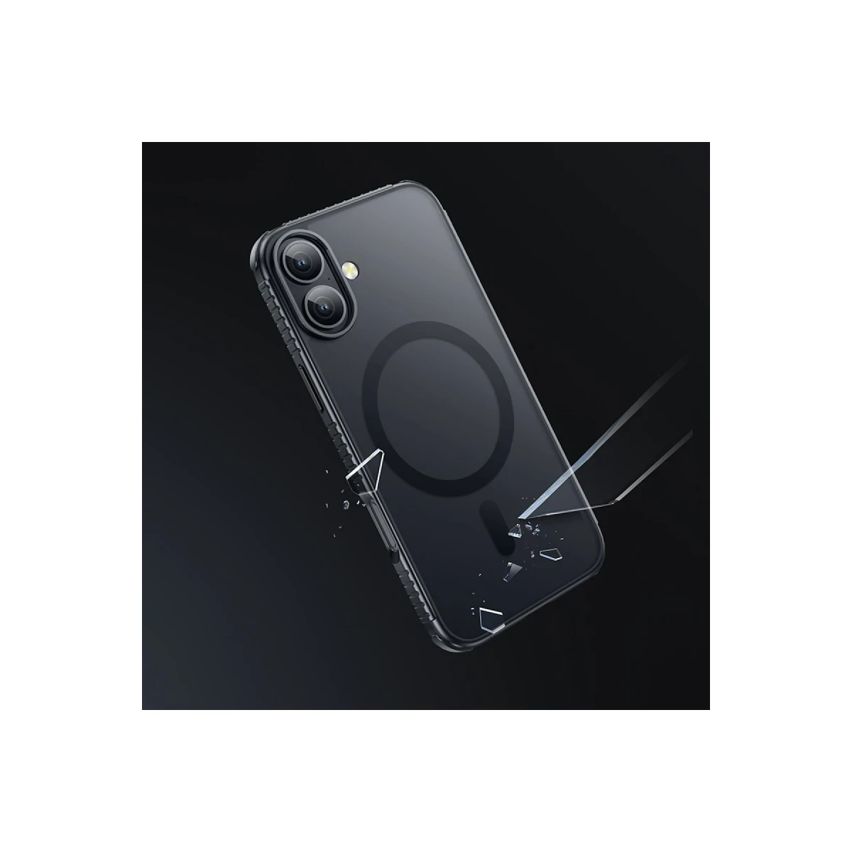 Hoco. Apple iPhone 16 Armour Antishock Protective Magsafe Kapak - Beyaz