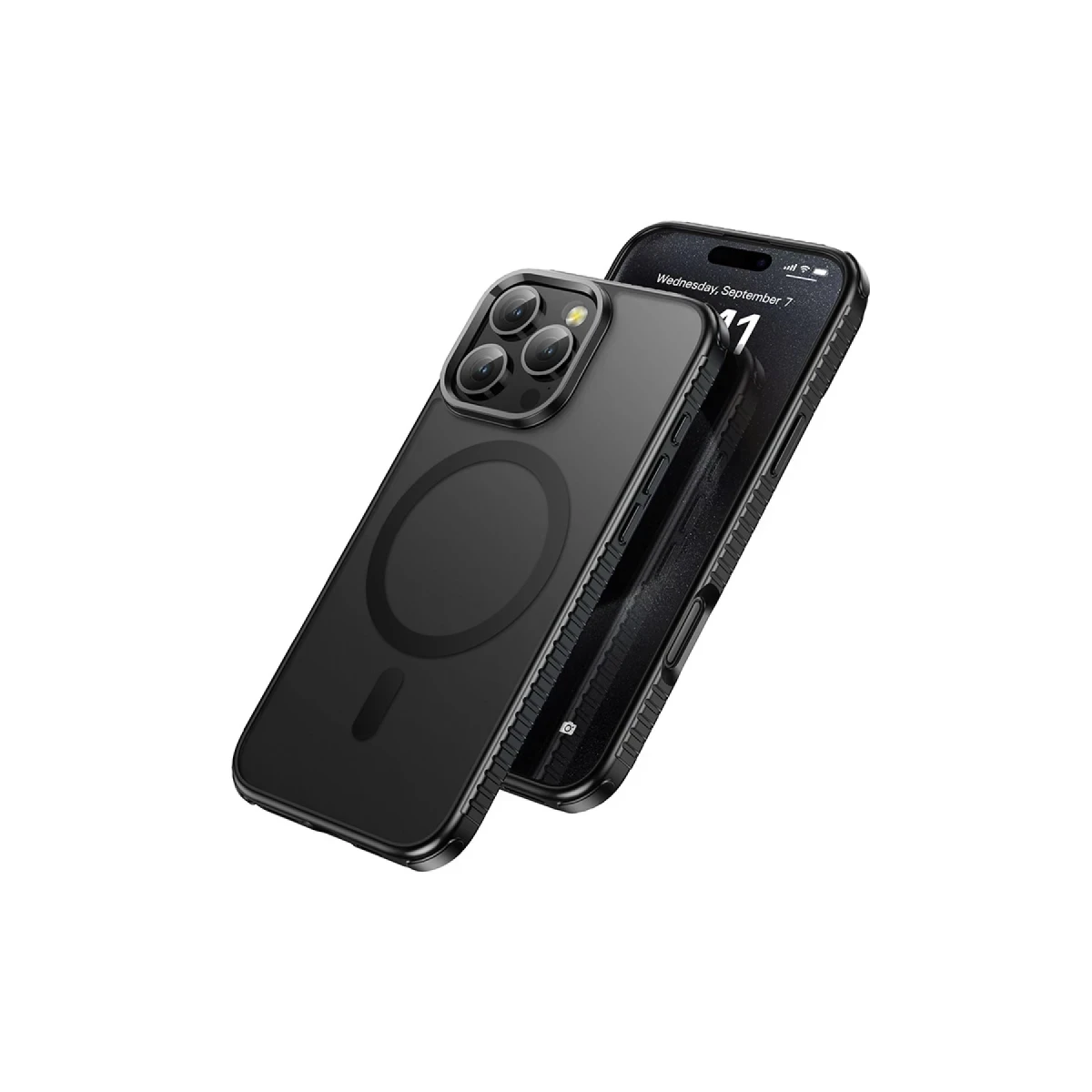 Hoco. Apple iPhone 16 Pro Armour Antishock Protective Magsafe Kapak - Siyah