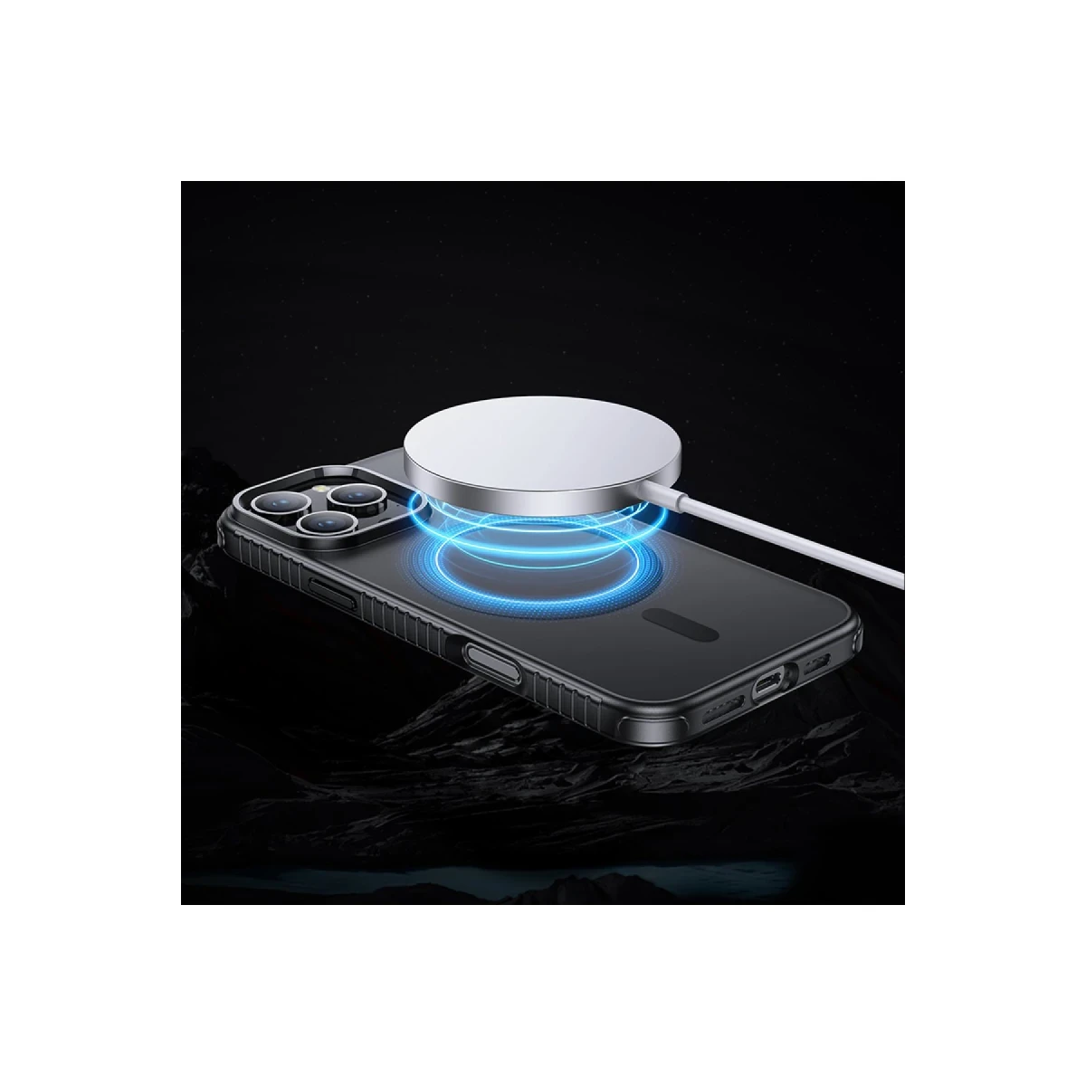 Hoco. Apple iPhone 16 Pro Armour Antishock Protective Magsafe Kapak - Beyaz