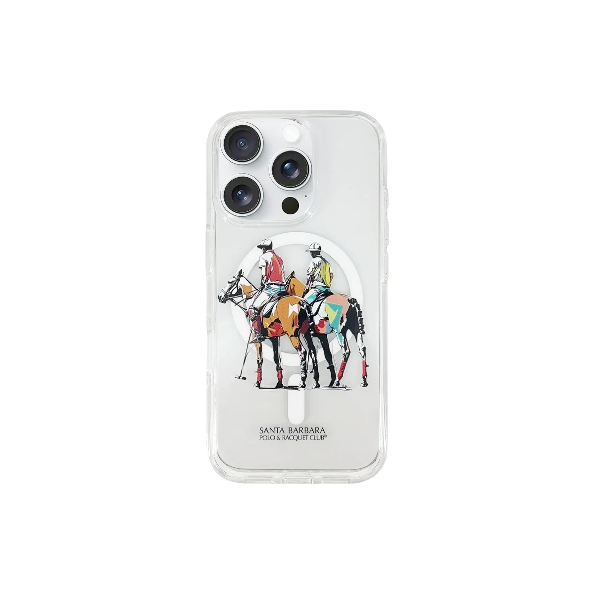 Santa Barbara Polo Racquet Club Apple iPhone 16 Pro Willie Şeffaf Magsafe Kapak - Geometry