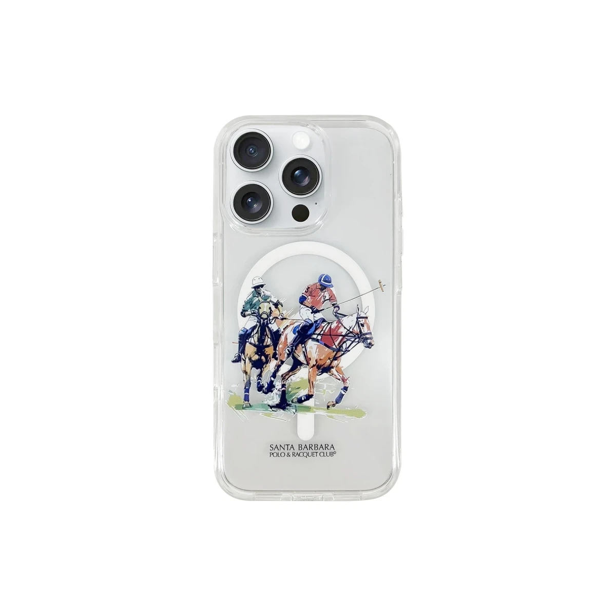 Santa Barbara Polo Racquet Club Apple iPhone 16 Pro Max Willie Şeffaf Magsafe Kapak - Painting