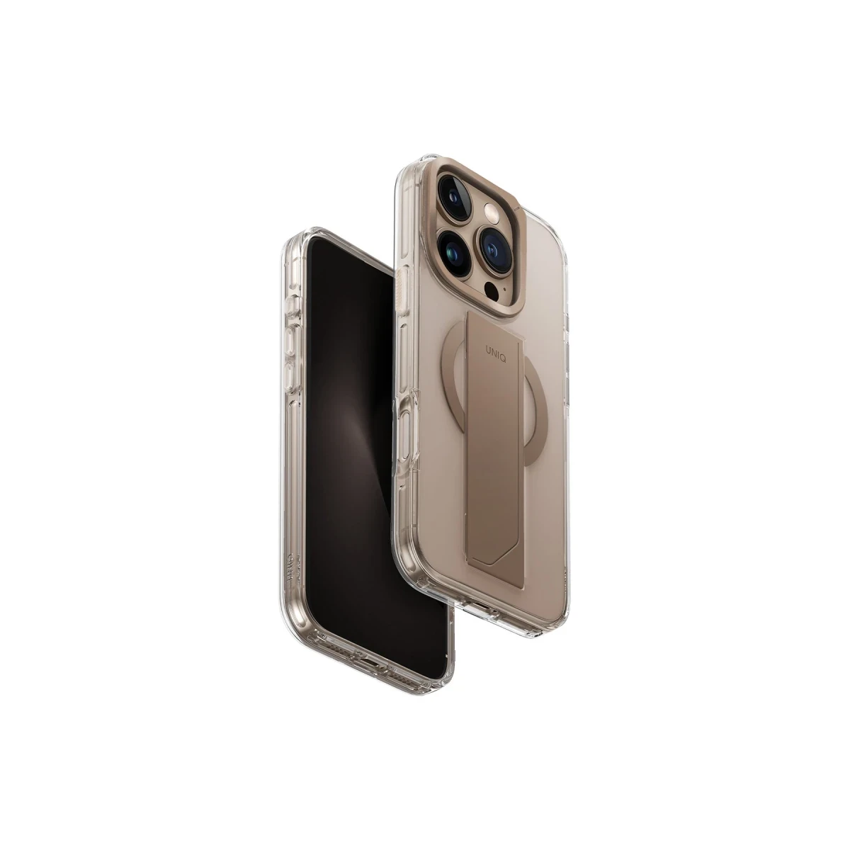 Uniq Apple iPhone 16 Pro Heldro Max Magsafe Standlı Kapak - Gold