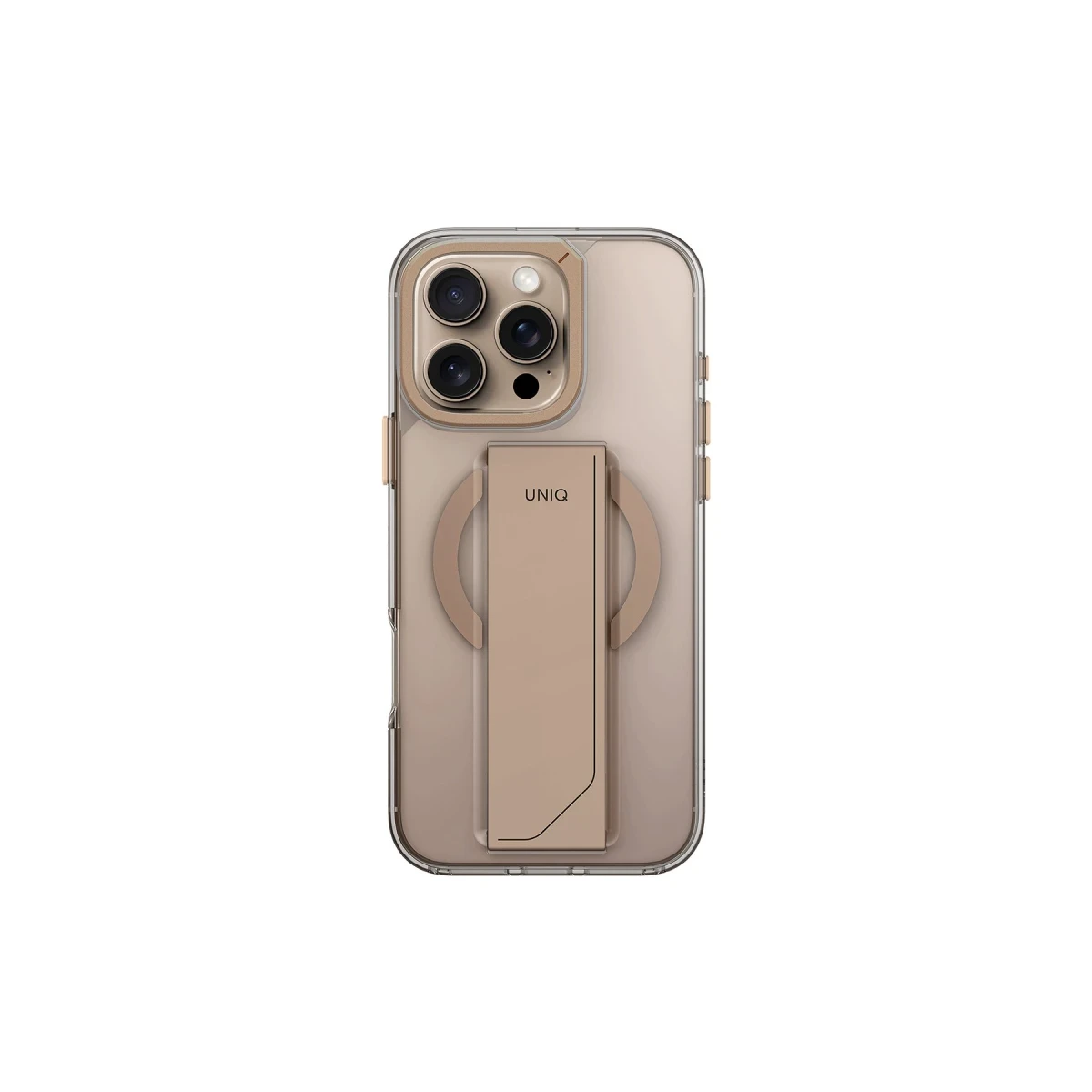 Uniq Apple iPhone 16 Pro Heldro Max Magsafe Standlı Kapak - Gold