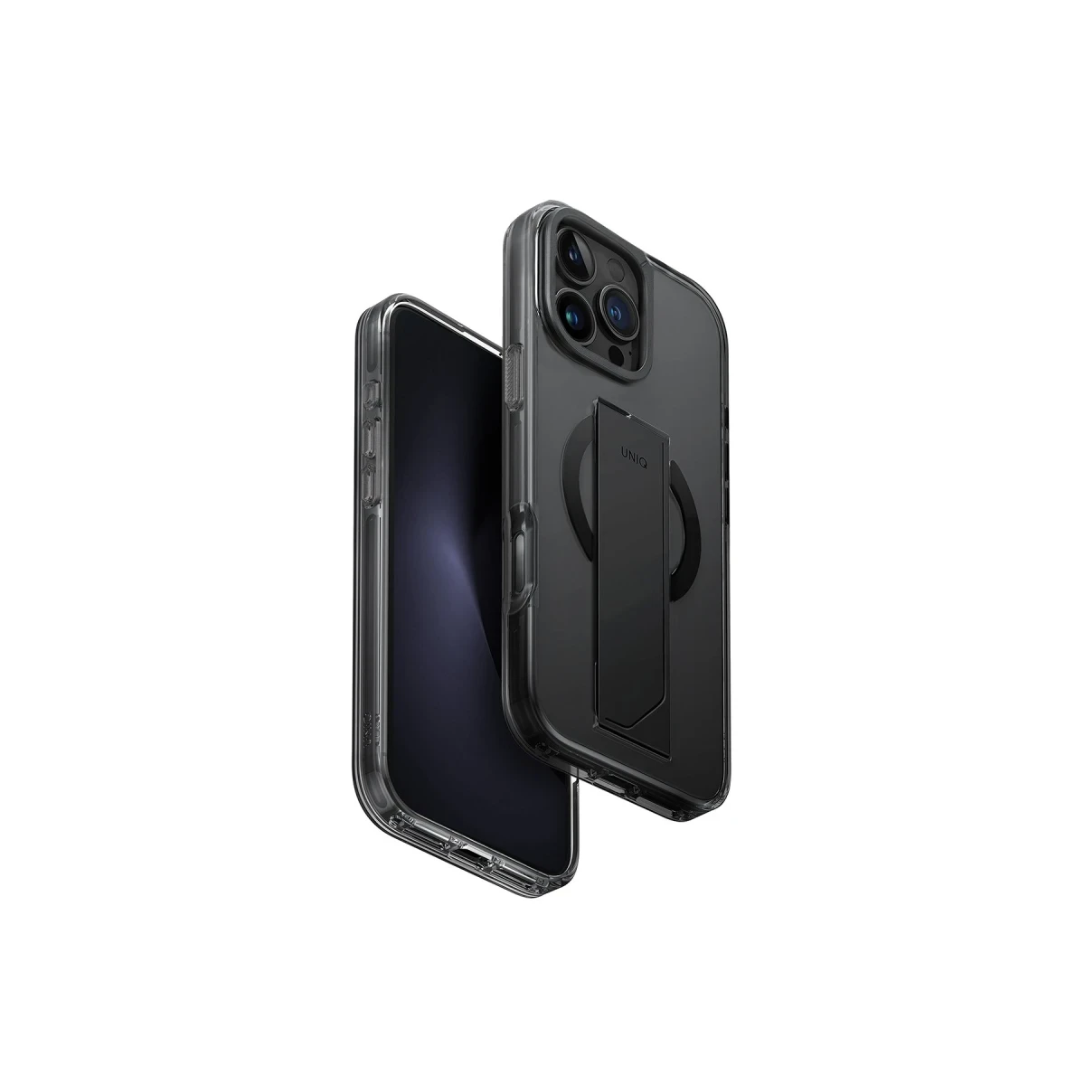 Uniq Apple iPhone 16 Pro Heldro Max Magsafe Standlı Kapak - Siyah