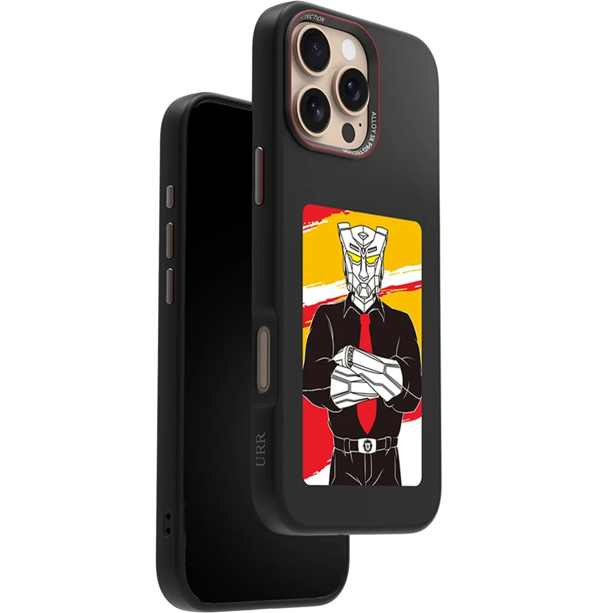 URR Apple iPhone 16 Pro Max NFC Smart Case Akıllı Kapak - Siyah