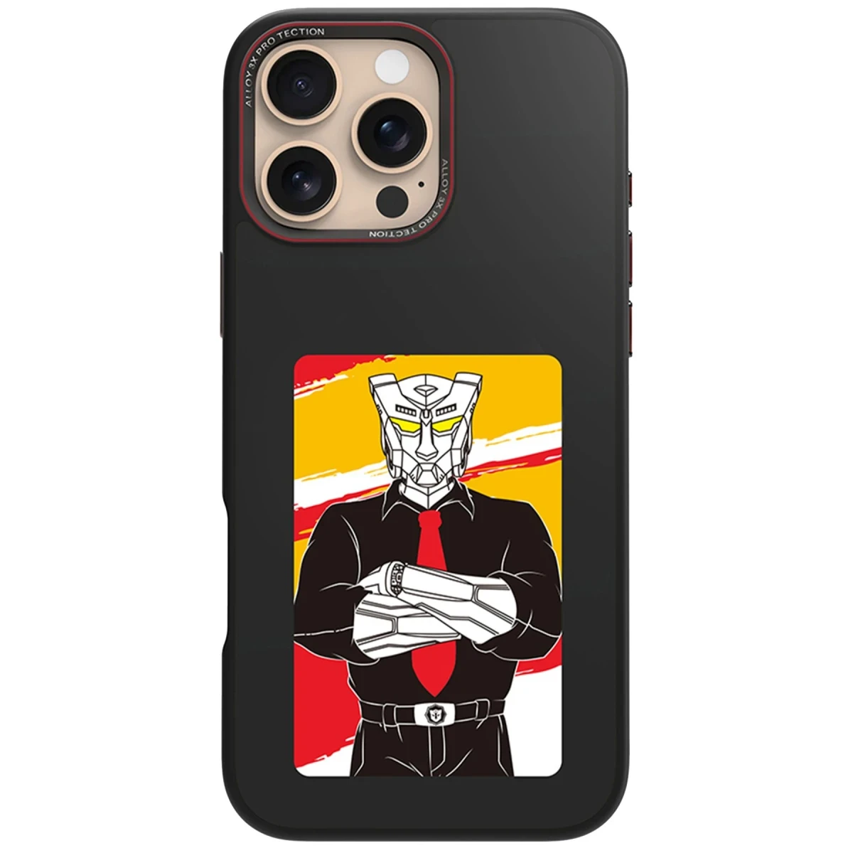 URR Apple iPhone 16 Pro Max NFC Smart Case Akıllı Kapak - Siyah