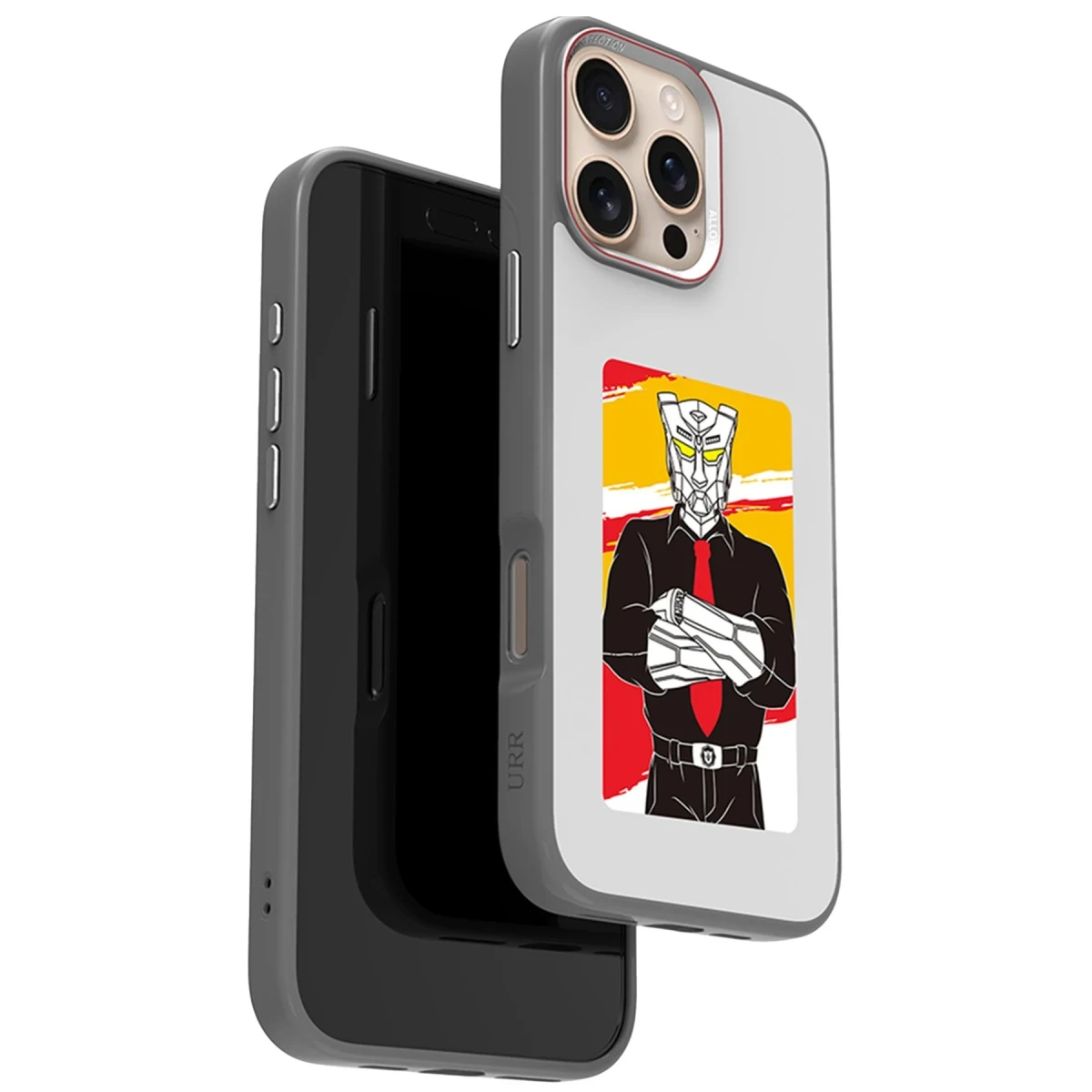 URR Apple iPhone 16 Pro Max NFC Smart Case Akıllı Kapak - Titan Gri