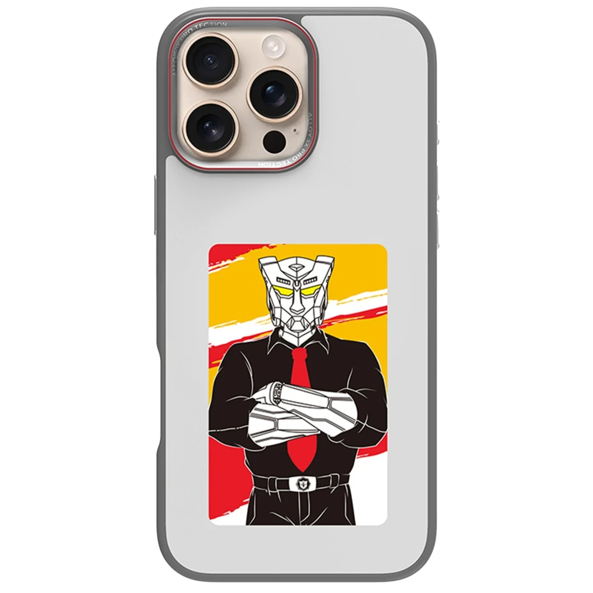 URR Apple iPhone 16 Pro Max NFC Smart Case Akıllı Kapak - Titan Gri