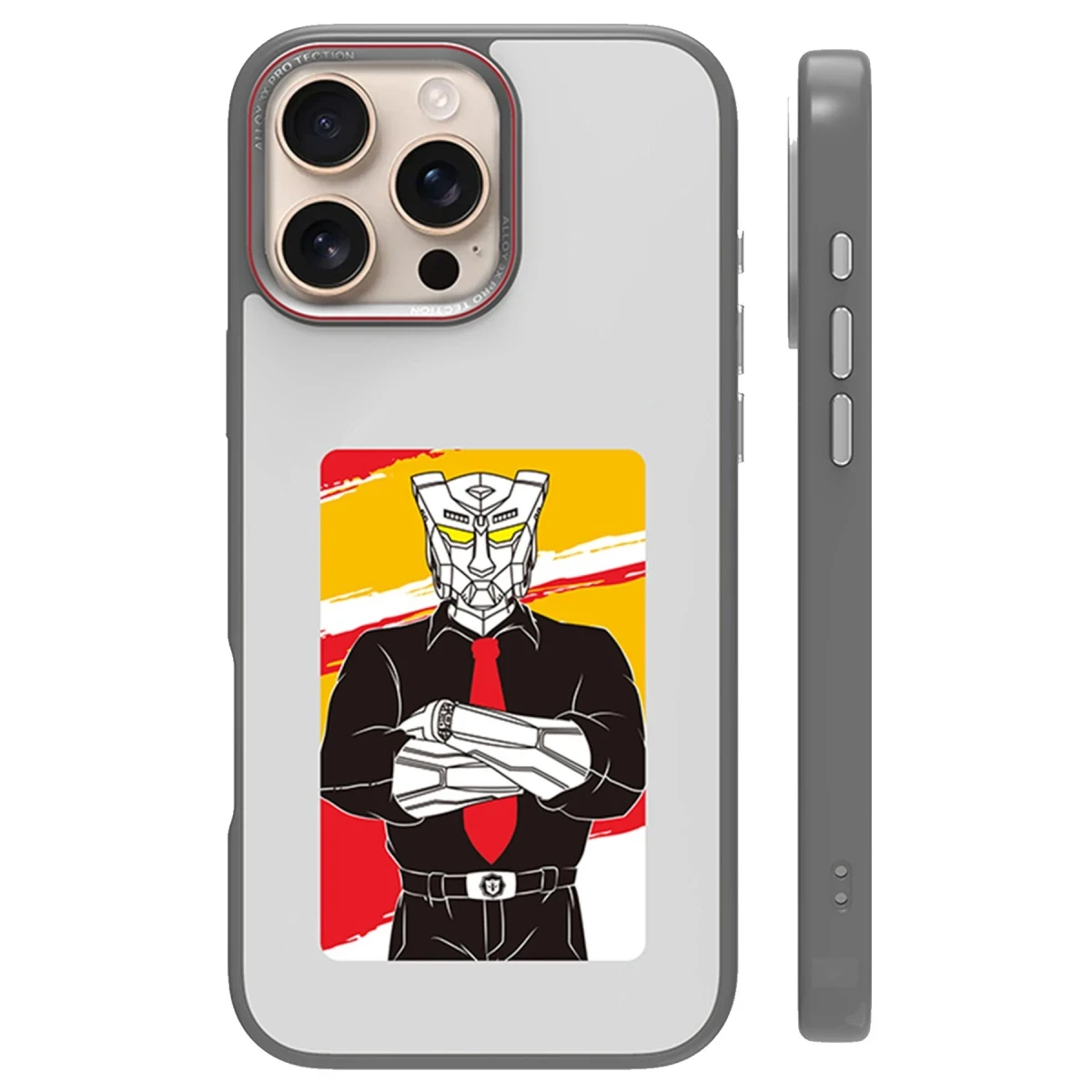 URR Apple iPhone 16 Pro Max NFC Smart Case Akıllı Kapak - Titan Gri