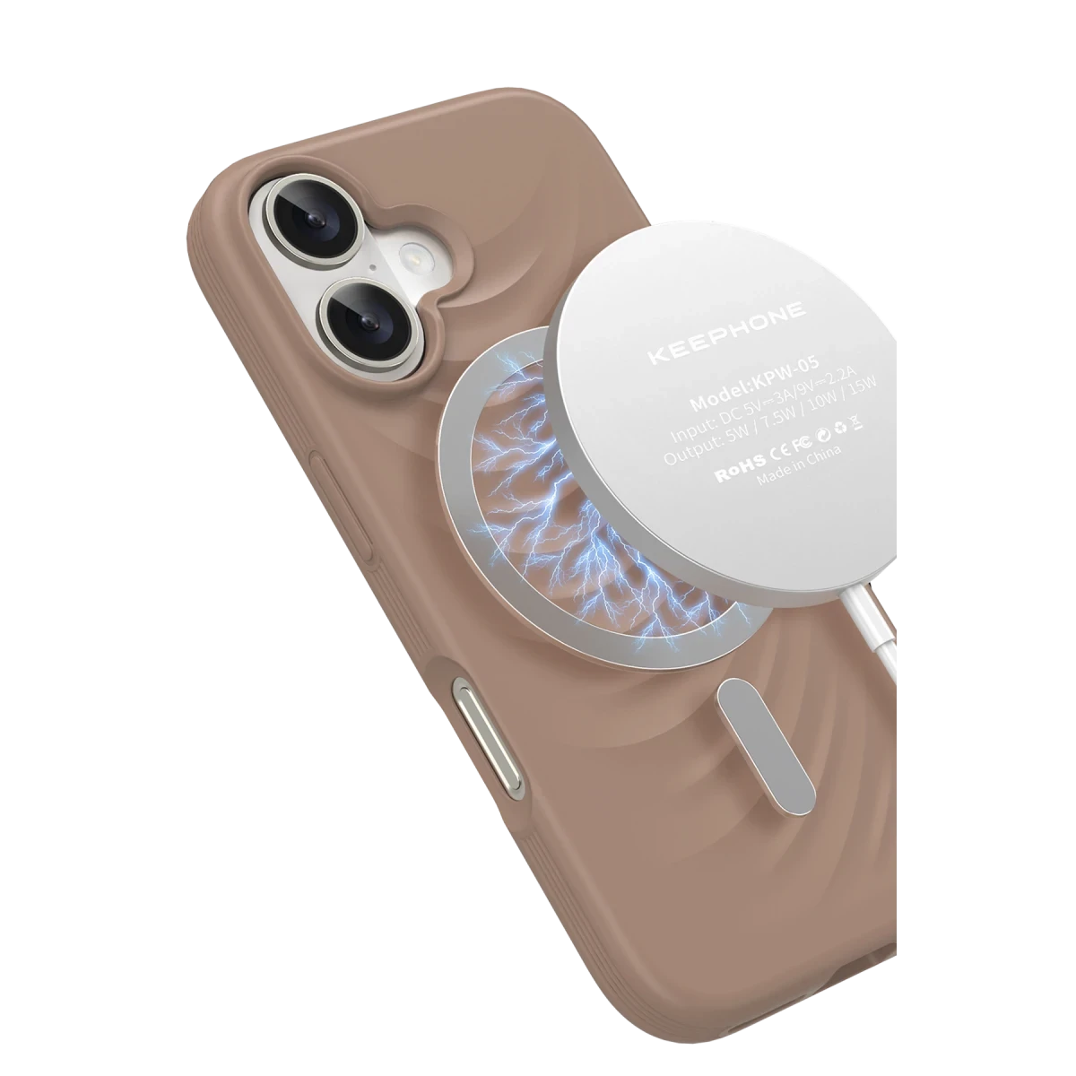 Keephone Apple iPhone 16 Benassi Magsafe Kılıf - Titanyum