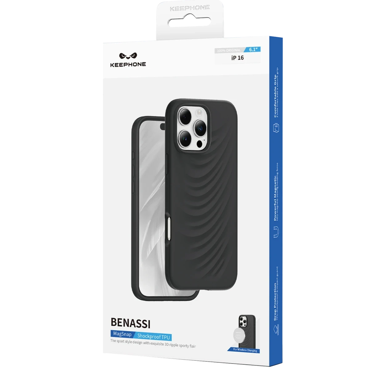 Keephone Apple iPhone 16 Benassi Magsafe Kılıf - Titanyum
