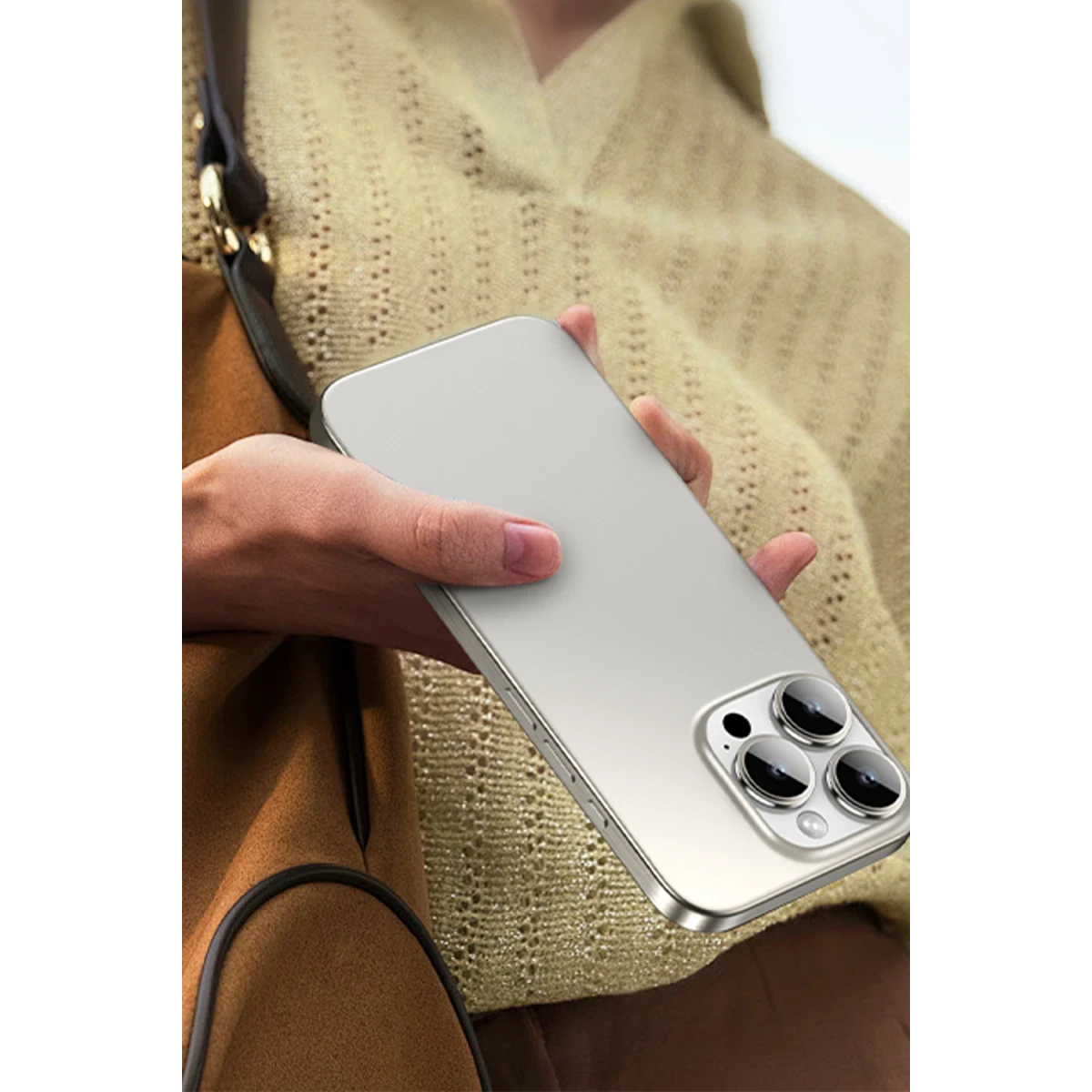 Yesido Apple iPhone 16 Pro Max WB52 Metal Kamera Lens - Desert