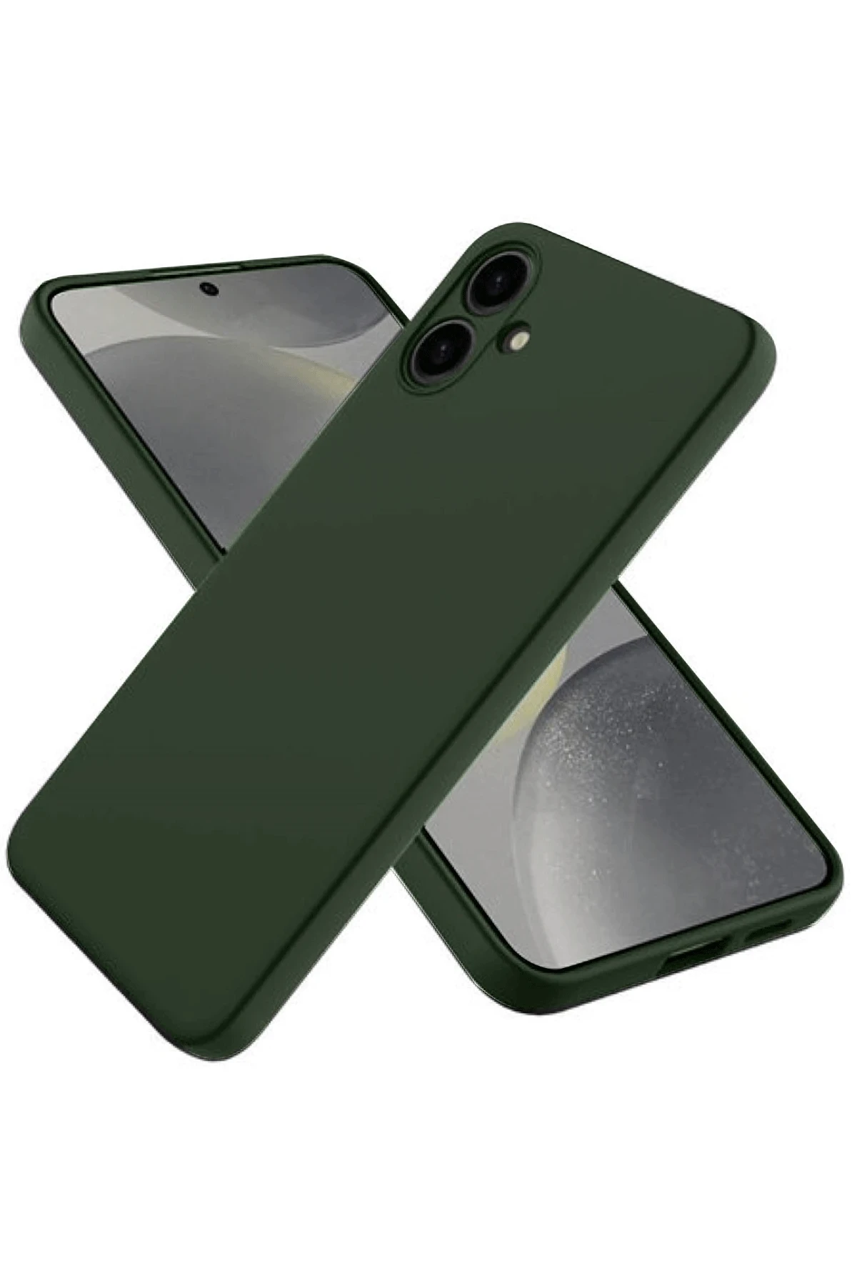 Newface Samsung Galaxy A06 Kılıf First Silikon - Koyu Yeşil
