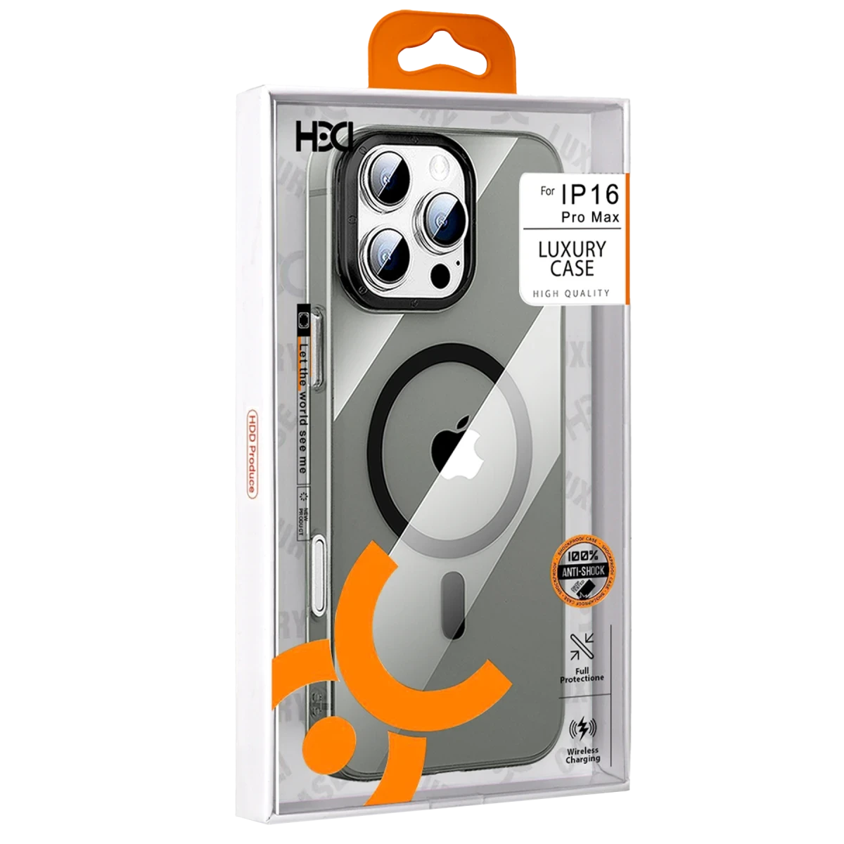 HDD Apple iPhone 16 HBC-306 Aden PC Magsafe Kapak - Siyah