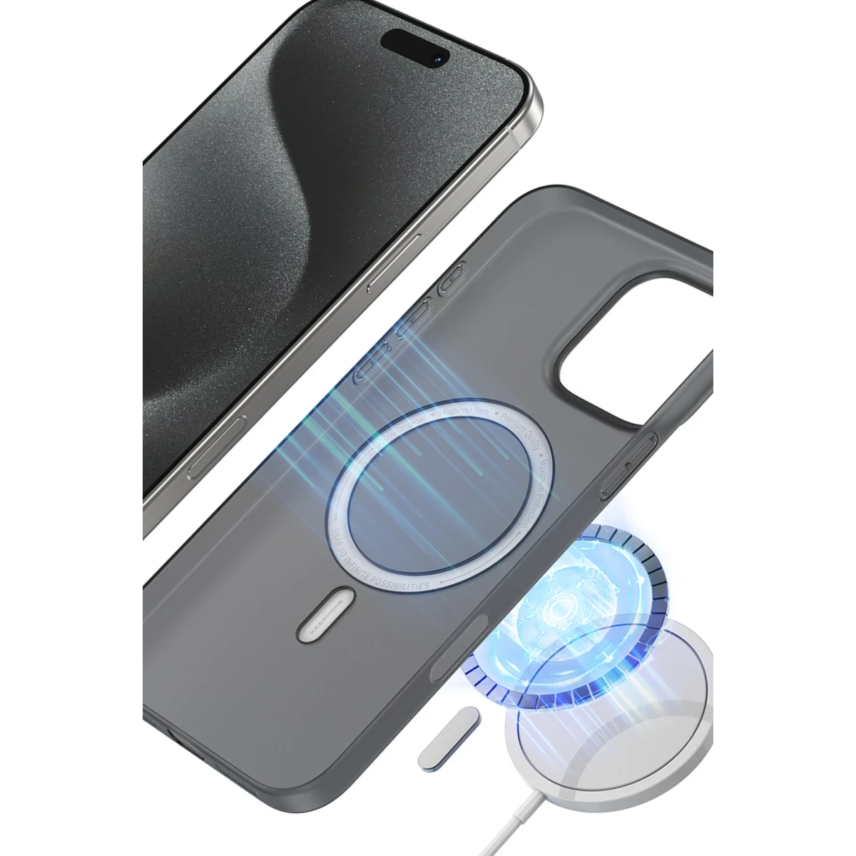 Keephone Apple iPhone 16 AirSkin Pro Magsafe Kılıf - Siyah