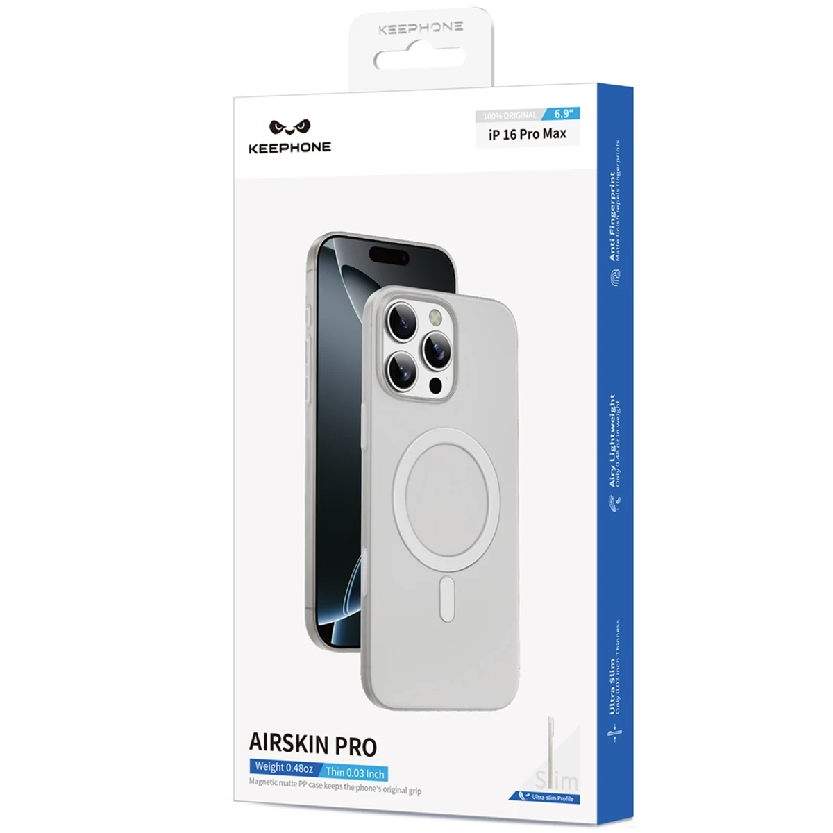Keephone Apple iPhone 16 AirSkin Pro Magsafe Kılıf - Siyah