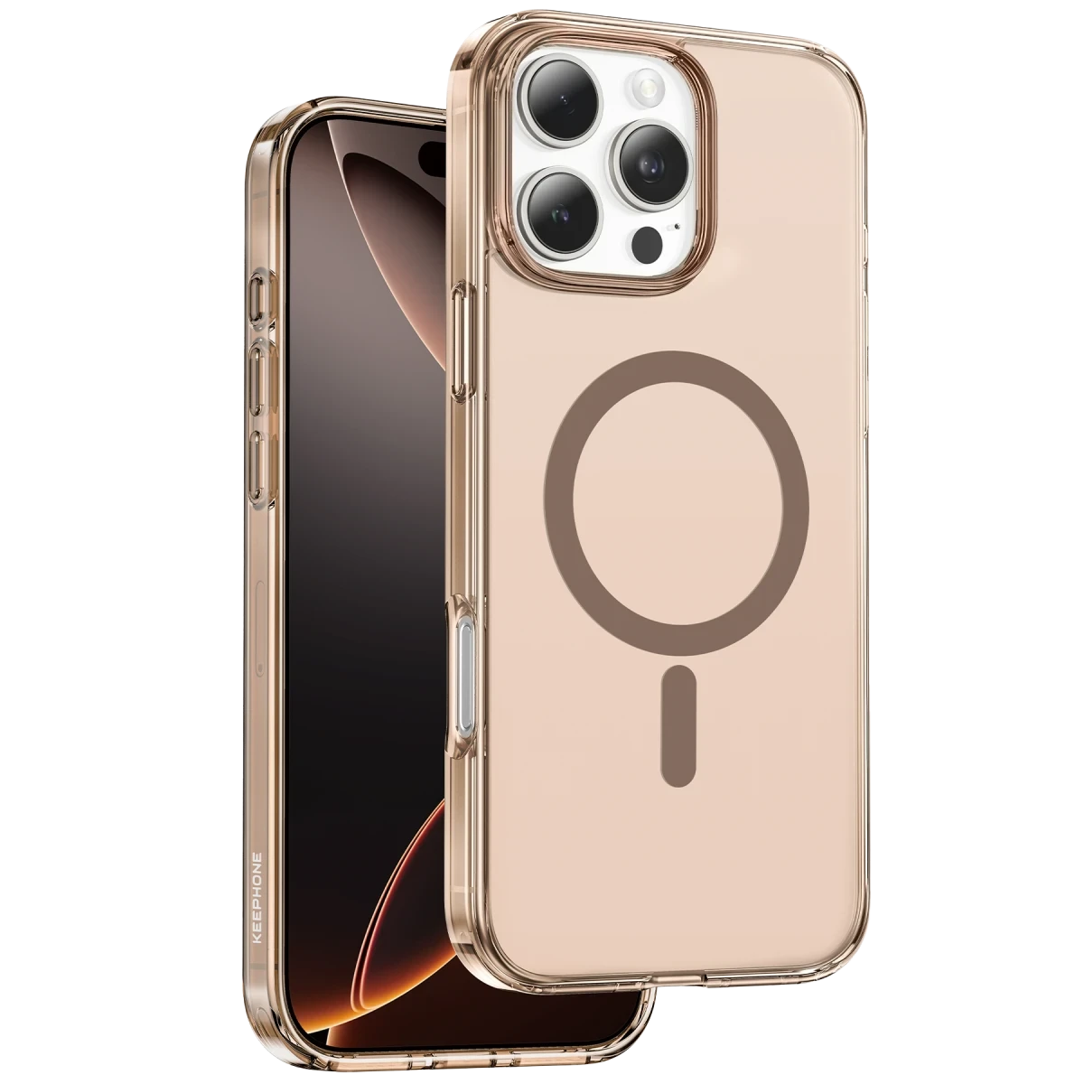 Keephone Apple iPhone 16 Pro Max Hybrid Pro Magsafe Kılıf - Çöl Titanyum
