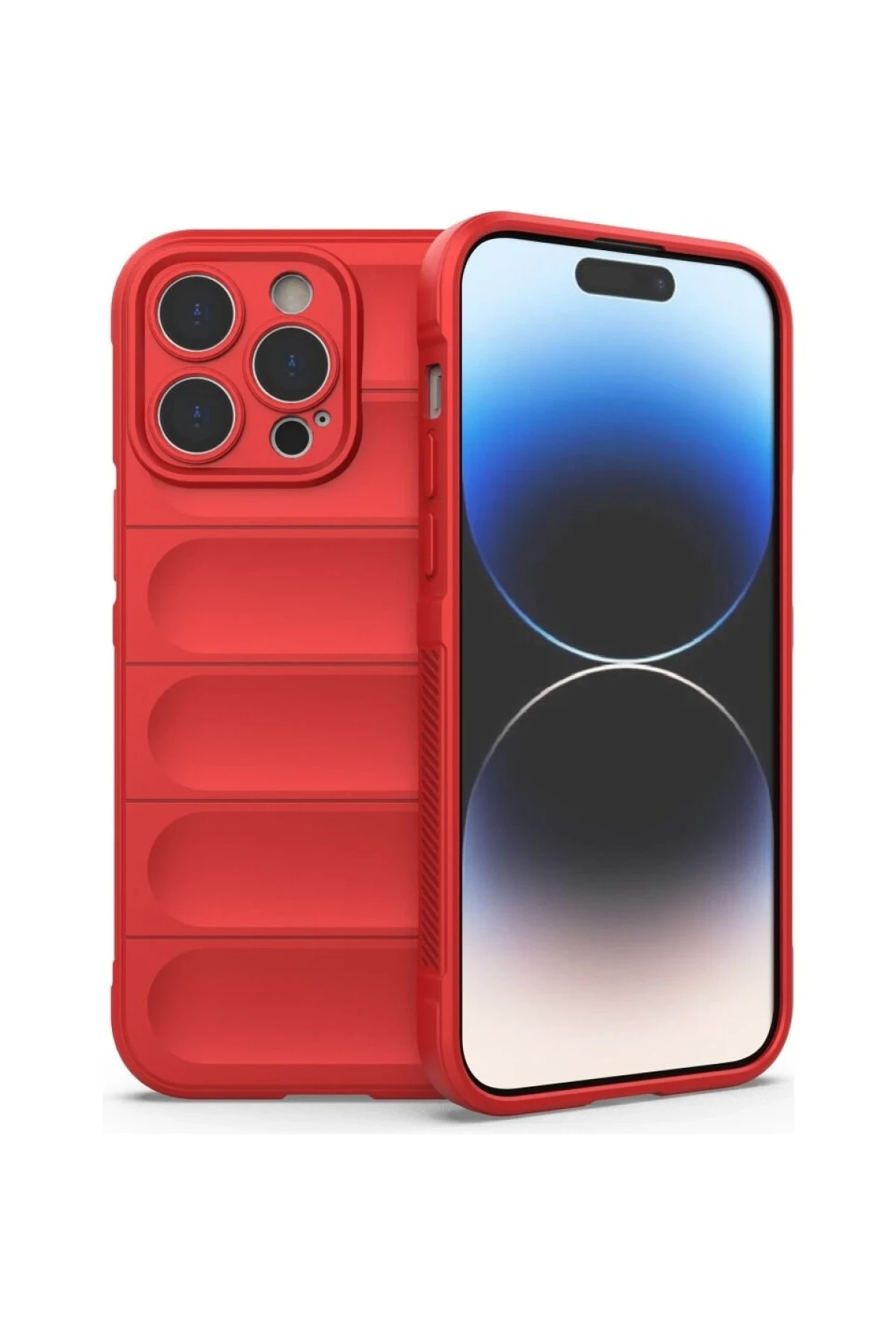 Newface iPhone 16 Pro Max Kılıf Optimum Silikon - Kırmızı