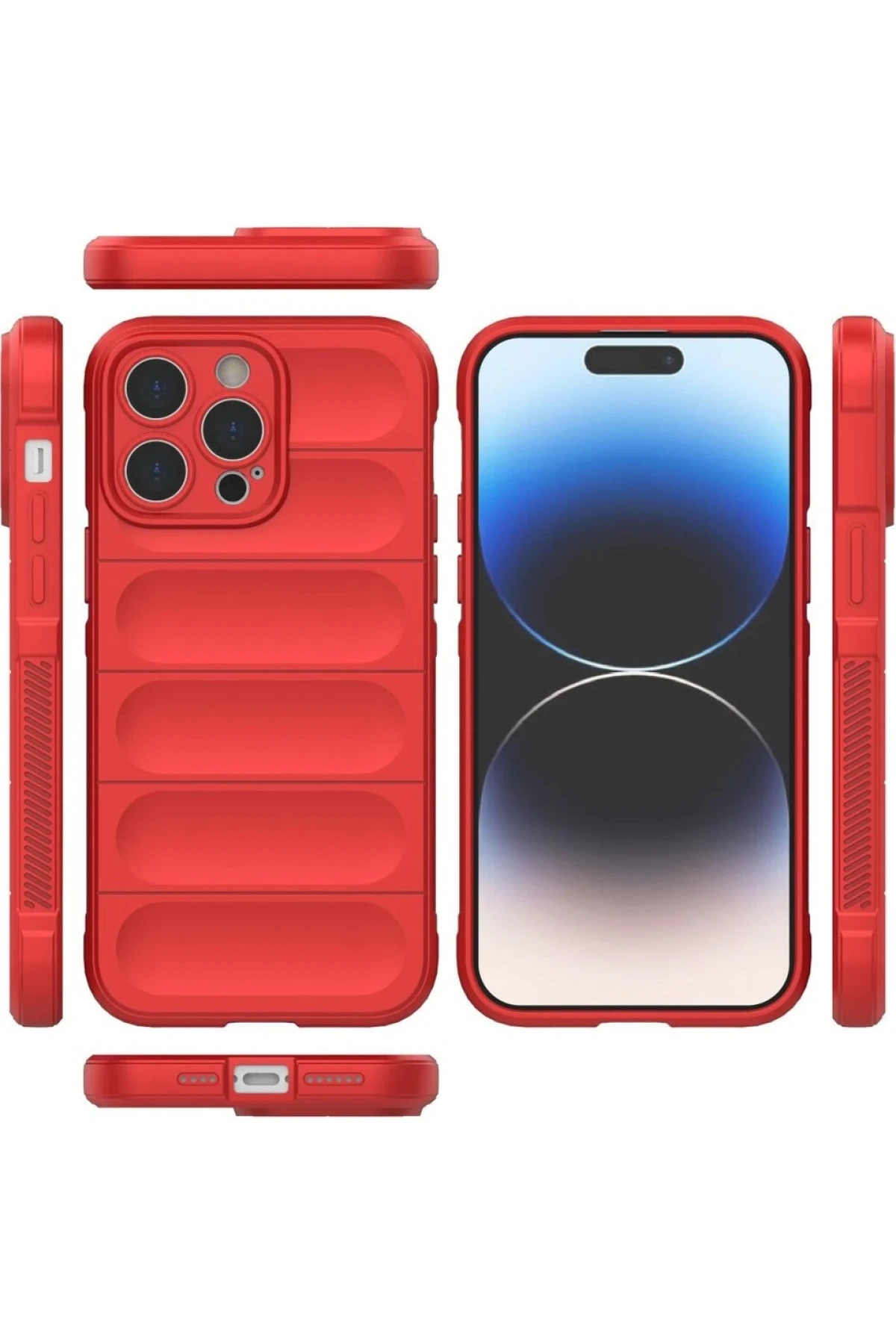 Newface iPhone 16 Pro Max Kılıf Optimum Silikon - Kırmızı