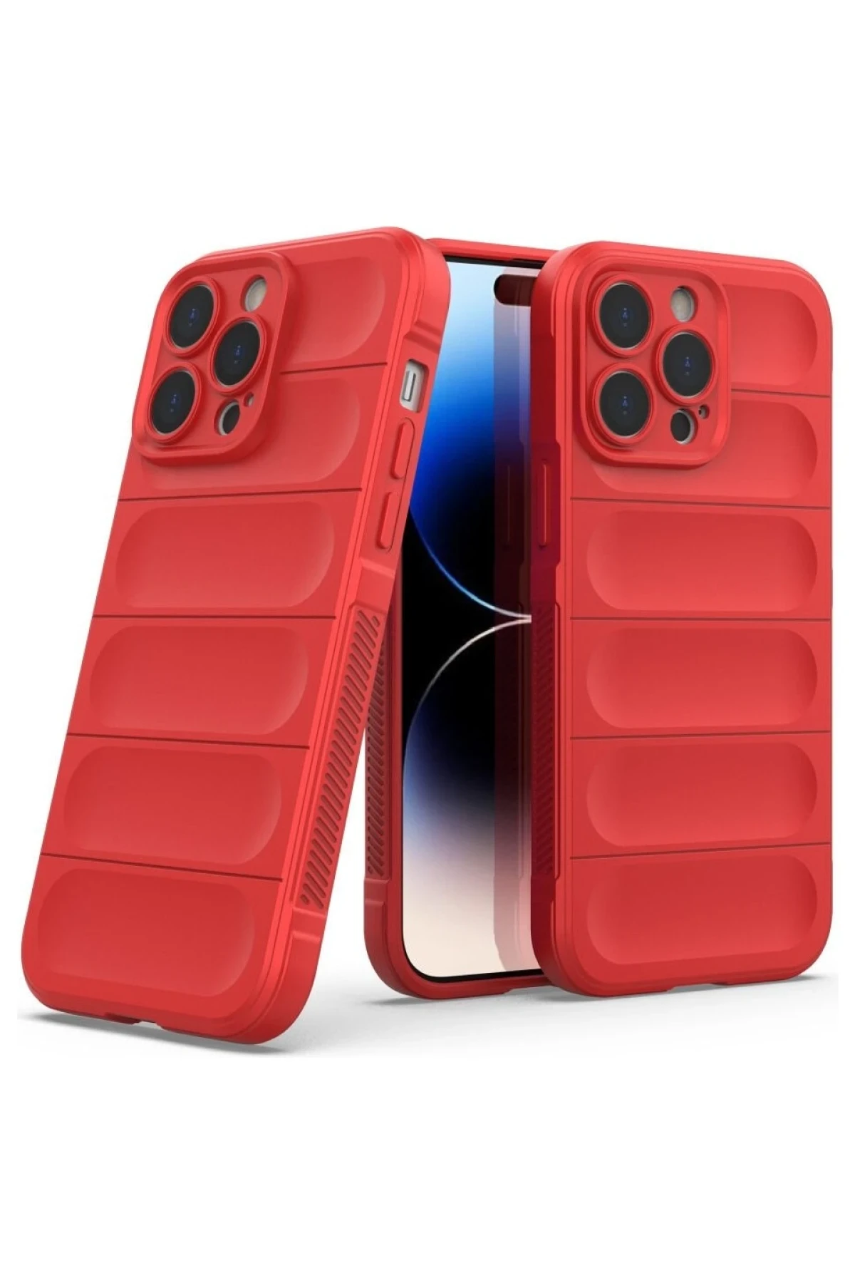 Newface iPhone 16 Pro Max Kılıf Optimum Silikon - Kırmızı