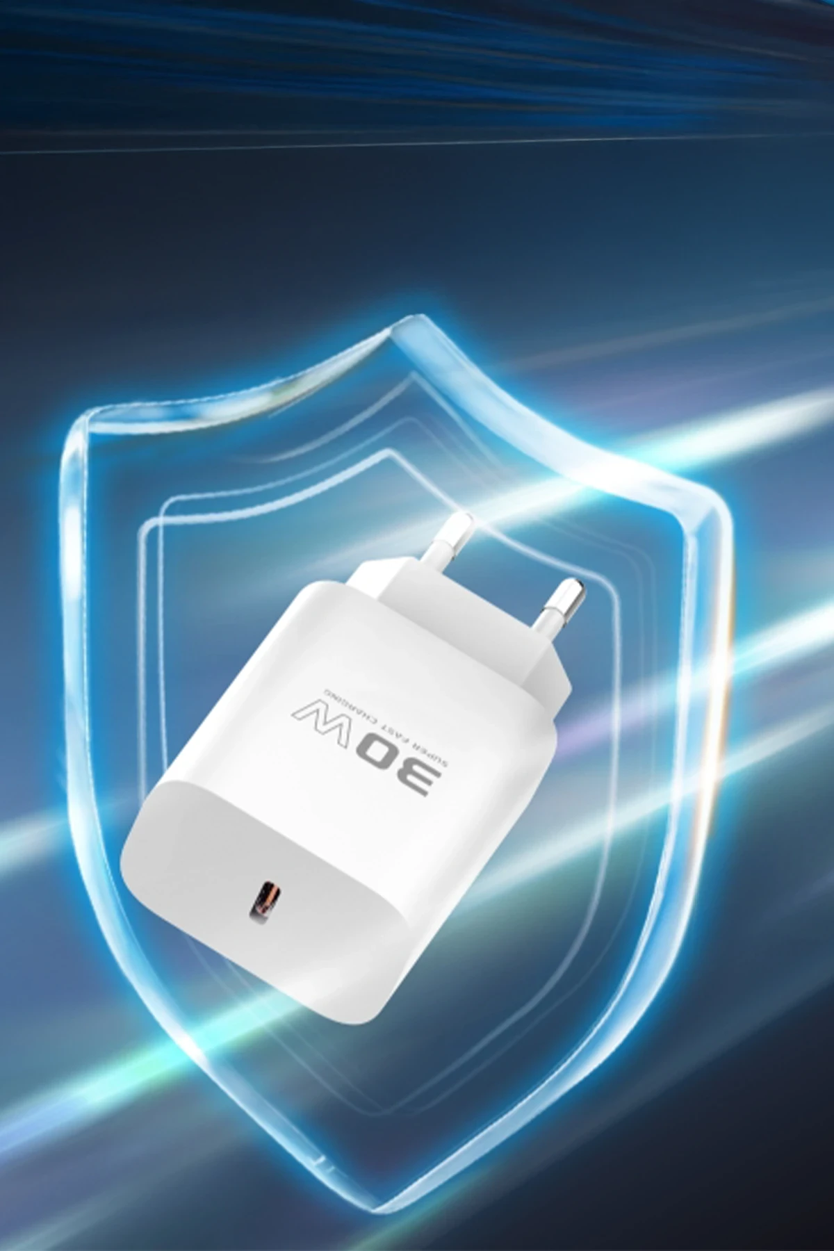 Konfulon C87C 30W Type-C Çıkışlı Ekstra DL50 1M Type-C to Lightning Kablolu PD Şarj Cihazı - Beyaz — görsel 3