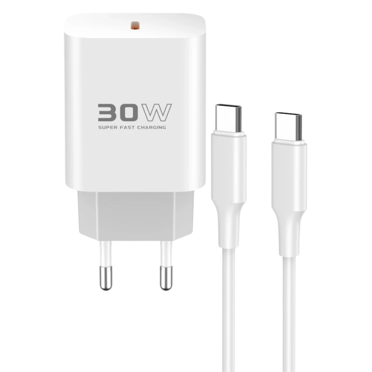 Konfulon C87C 30W Type-C Çıkışlı Ekstra DL51 1M Type-C to Type-C Kablolu PD Şarj Cihazı - Beyaz — görsel 5