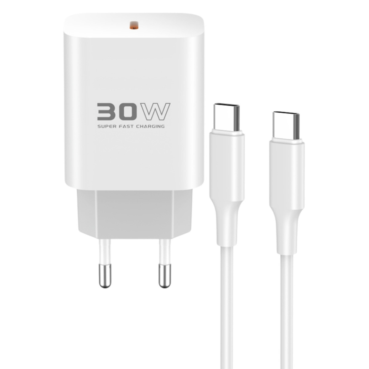 Konfulon C87C 30W Type-C Çıkışlı Ekstra DL51 1M Type-C to Type-C Kablolu PD Şarj Cihazı - Beyaz — görsel 9