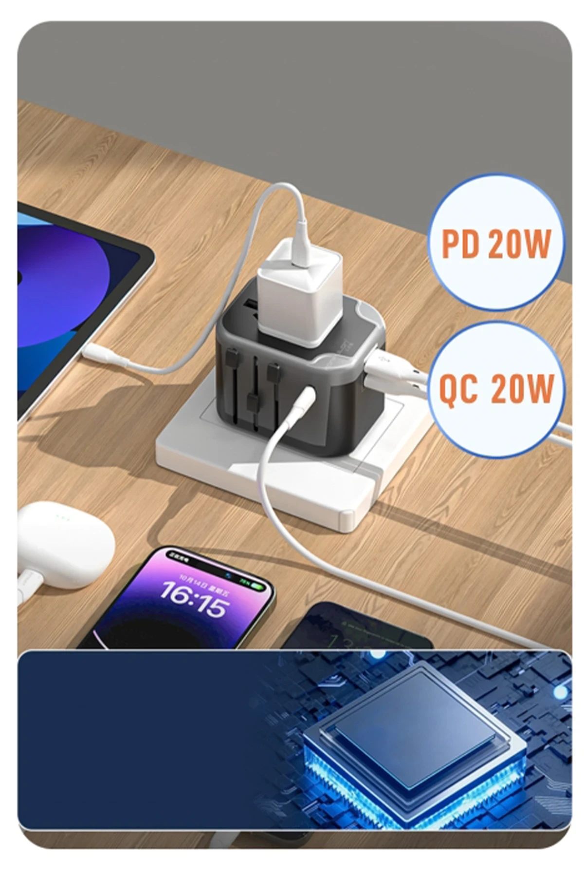 Konfulon C91Q 20W Universal Taşınabilir Şarj Aleti - Siyah — görsel 4