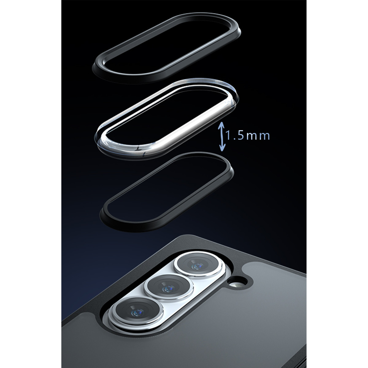Newface Samsung Galaxy Z Fold 5 Kılıf Blur Fold Magsafe Kapak - Siyah — görsel 12