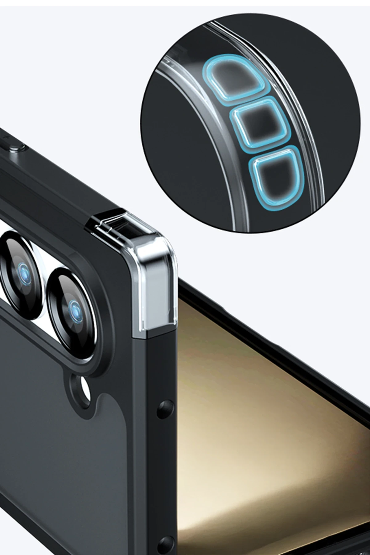 Newface Samsung Galaxy Z Fold 5 Kılıf Blur Fold Magsafe Kapak - Siyah — görsel 3