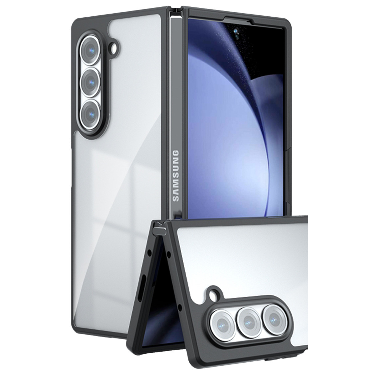 Newface Samsung Galaxy Z Fold 5 Kılıf Blur Fold Kapak - Siyah — görsel 7
