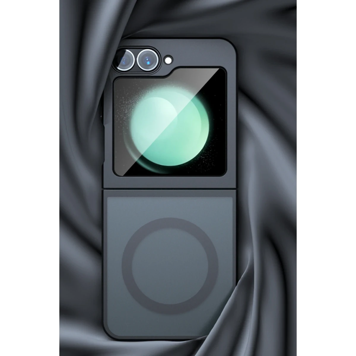 Newface Samsung Galaxy Z Flip 6 Kılıf Blur Fold Magsafe Kapak - Siyah — görsel 11