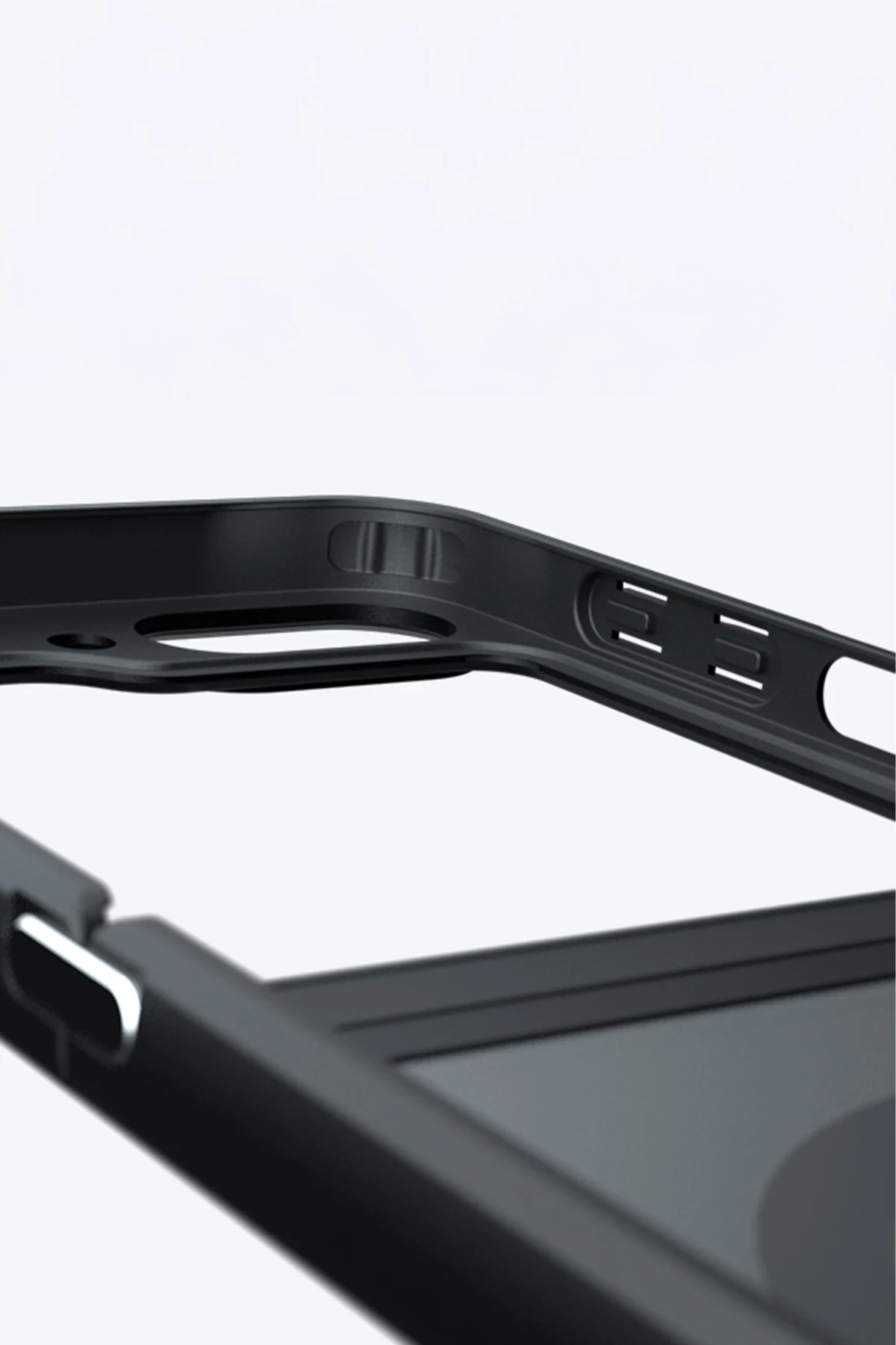 Newface Samsung Galaxy Z Flip 5 Kılıf Blur Fold Magsafe Kapak - Siyah — görsel 4