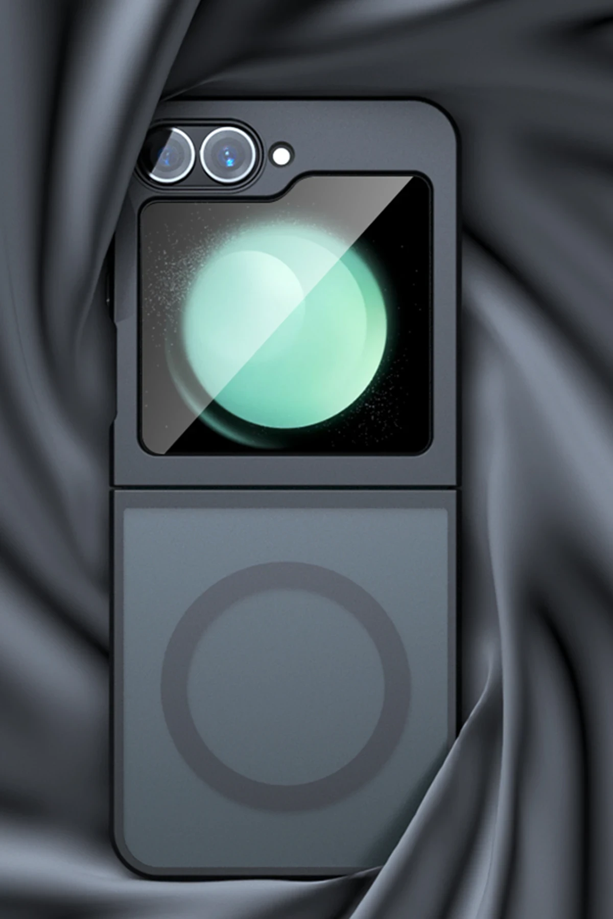 Newface Samsung Galaxy Z Flip 5 Kılıf Blur Fold Magsafe Kapak - Siyah — görsel 5