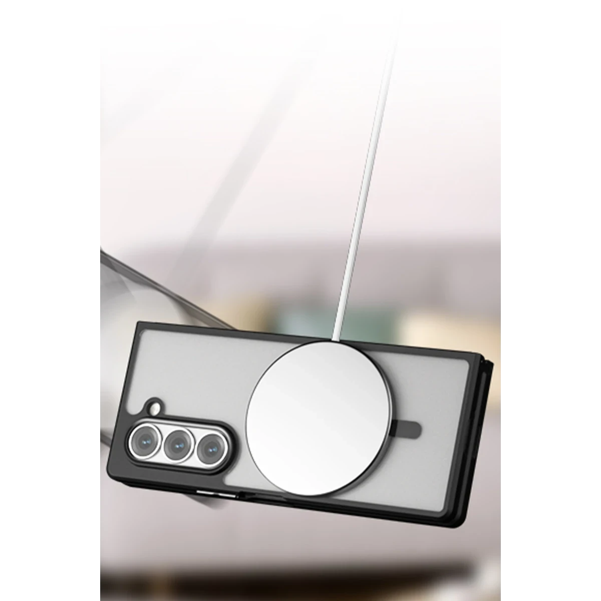 Newface Samsung Galaxy Z Fold 6 Kılıf Blur Fold Magsafe Kapak - Siyah — görsel 12