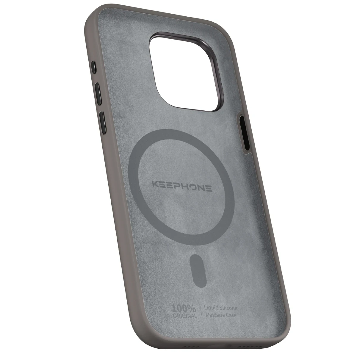 Keephone Apple iPhone 15 Pro Max Rosana Silikon Kılıf - Titan Gri