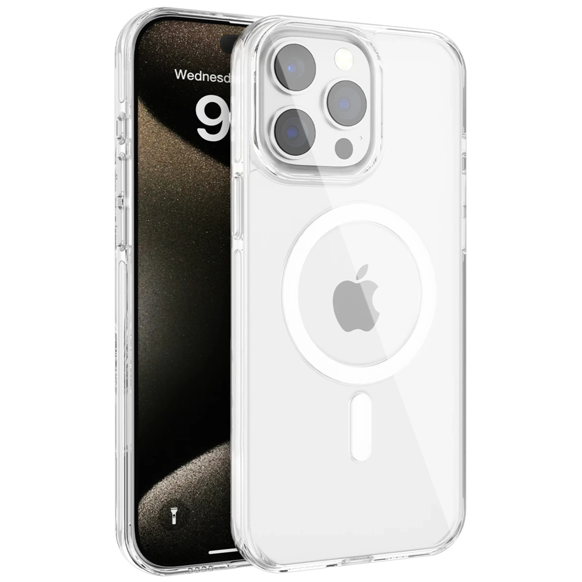 Joko Apple iPhone 15 Pro Max Gleam PC Sert Magsafe Kılıf - Şeffaf