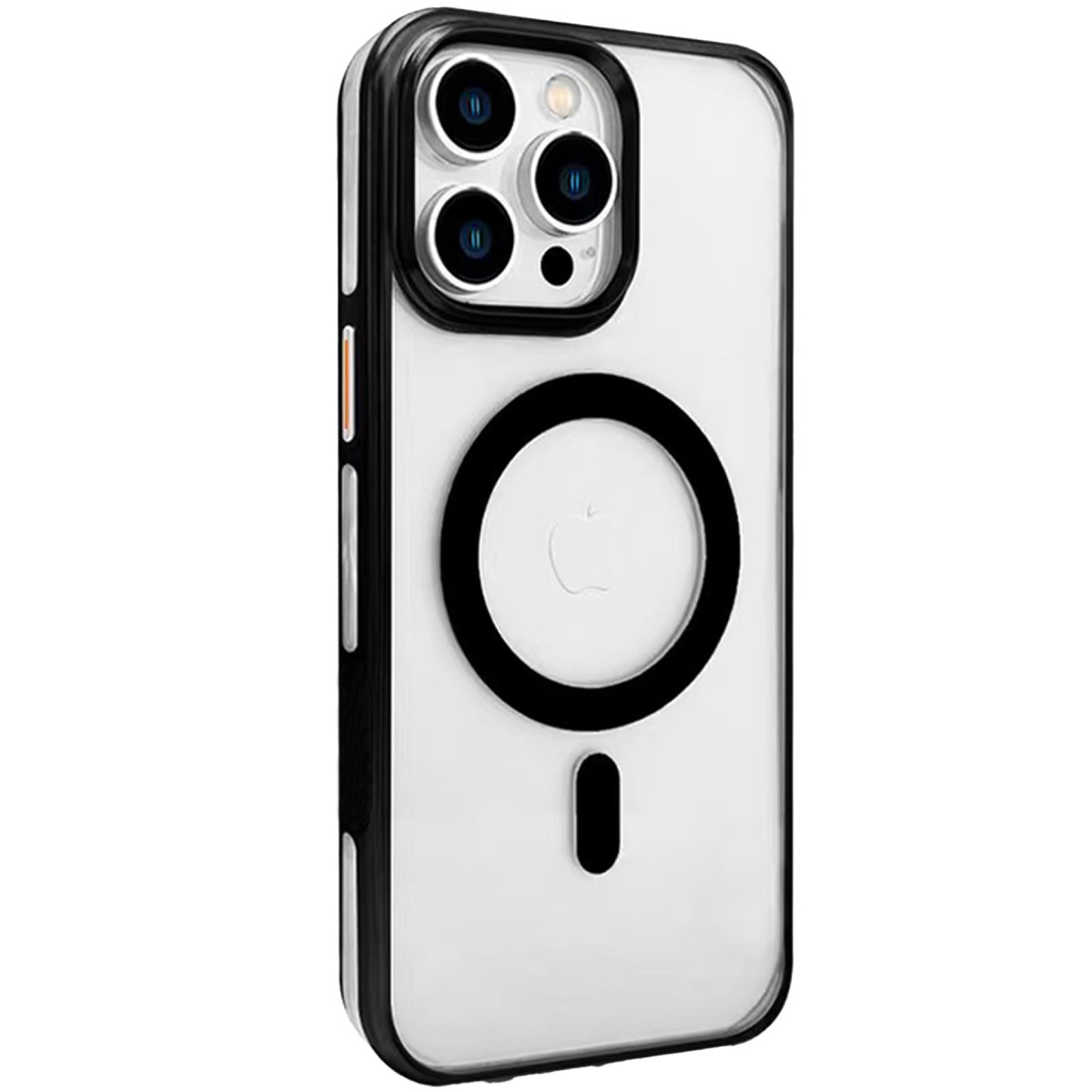 Joko Apple iPhone 15 Pro Max Gleam PC Sert Magsafe Kılıf - Şeffaf-Siyah — görsel 9