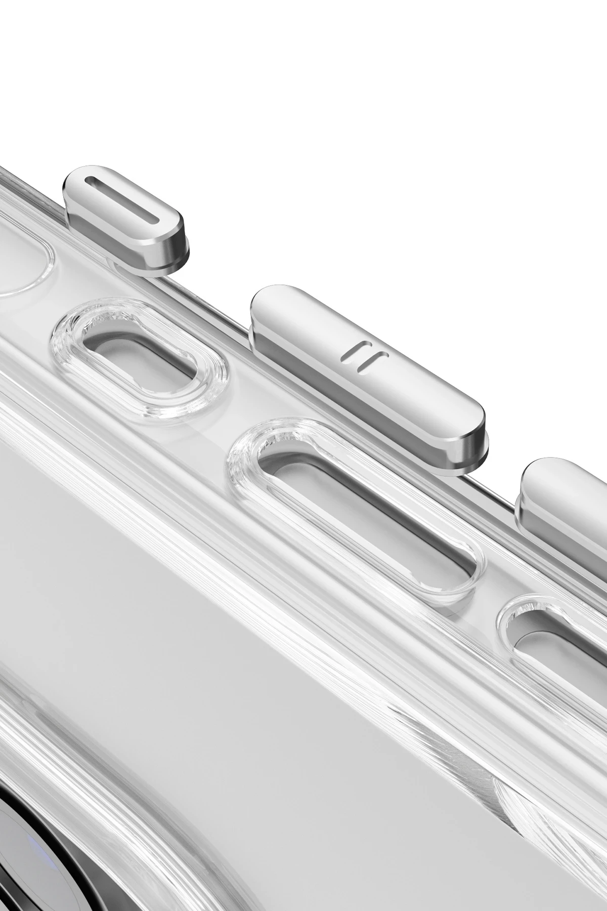 Joko iPhone 15 Pro Max Gleam PC Sert Magsafe Kılıf - Şeffaf-Siyah