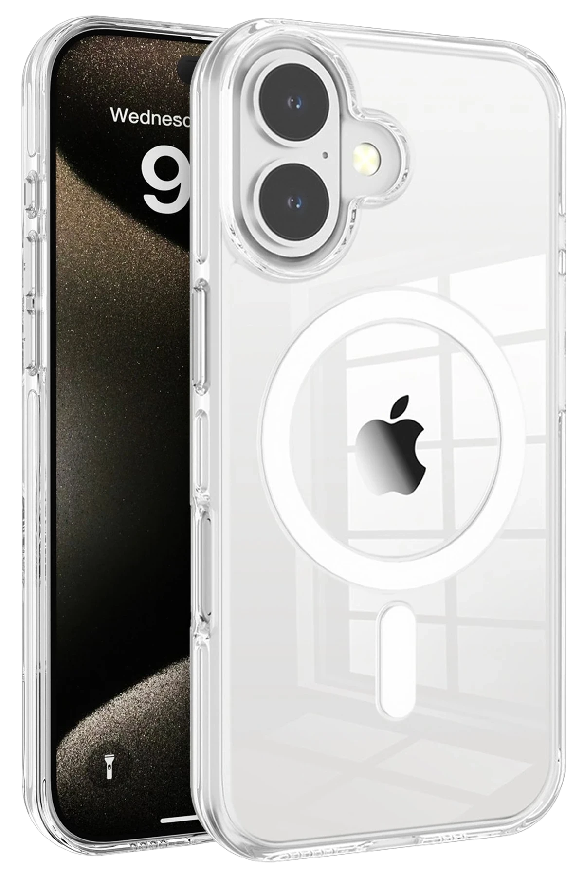 Joko iPhone 16 Gleam PC Sert Magsafe Kılıf - Şeffaf