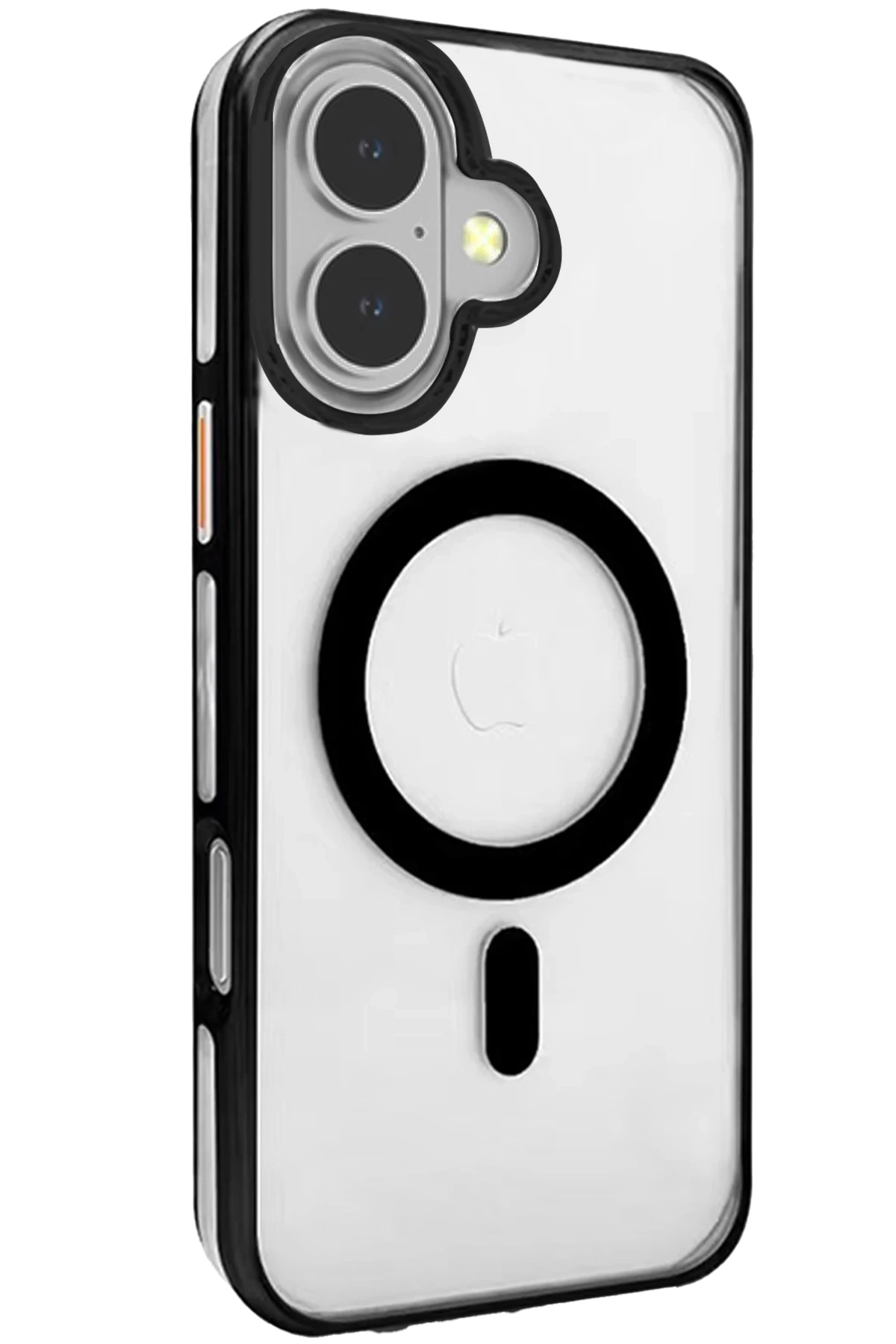 Joko iPhone 16 Gleam PC Sert Magsafe Kılıf - Şeffaf-Siyah