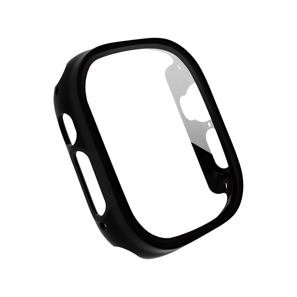 URR Apple Watch Ultra 2 49mm Camlı Kasa Ekran Koruyucu - Siyah