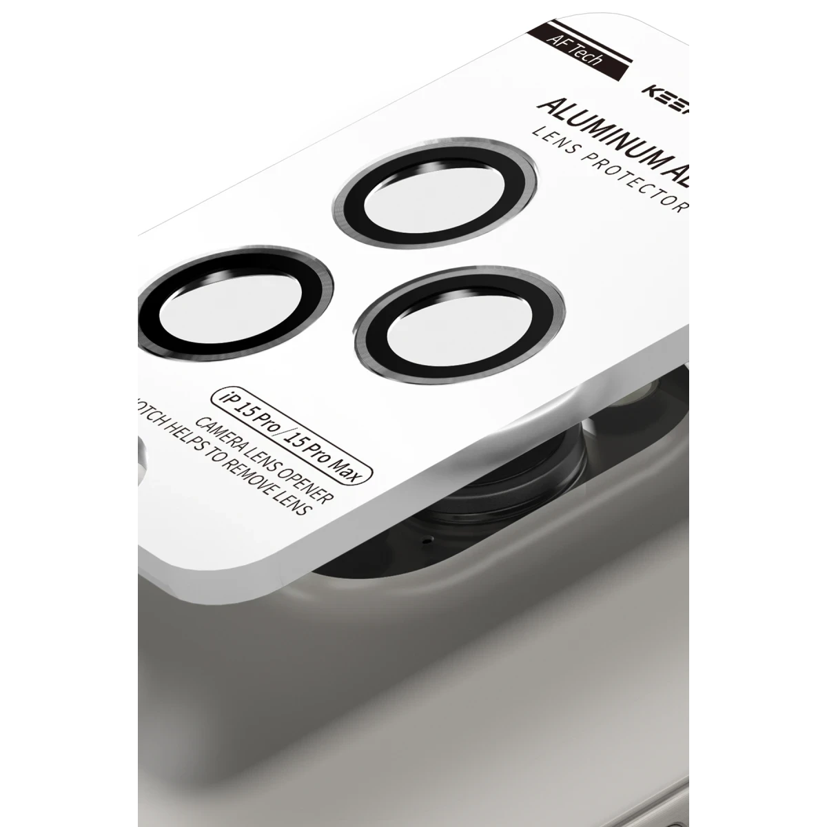 Keephone Apple iPhone 14 3D Spiral Alüminyum AR Kamera Lens Koruyucu - Mavi