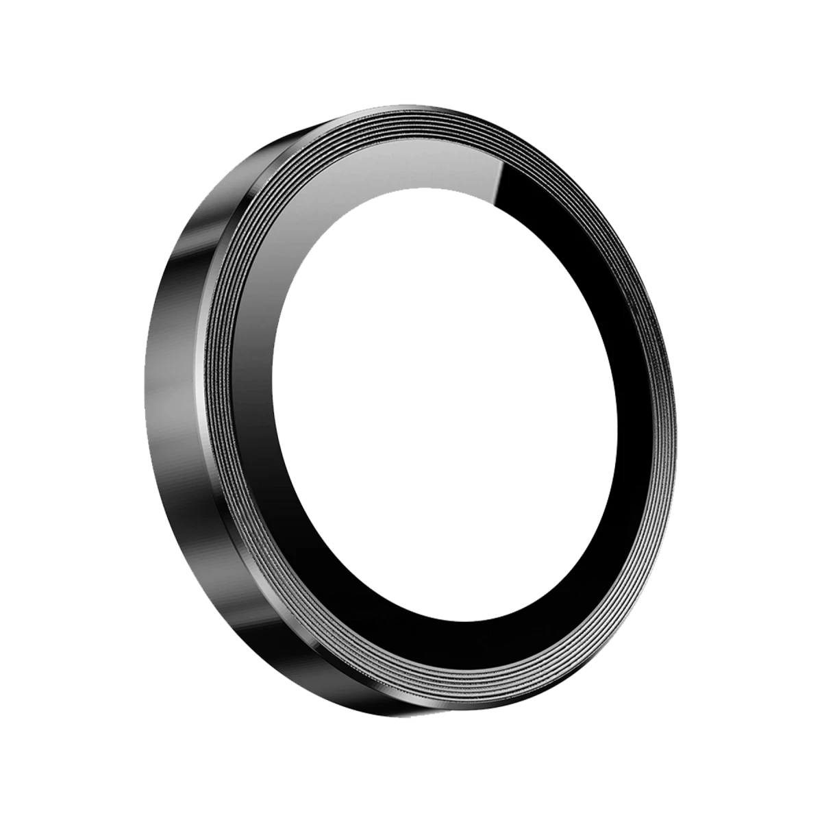Keephone Apple iPhone 14 Pro Max 3D Spiral Alüminyum AR Kamera Lens Koruyucu - Siyah