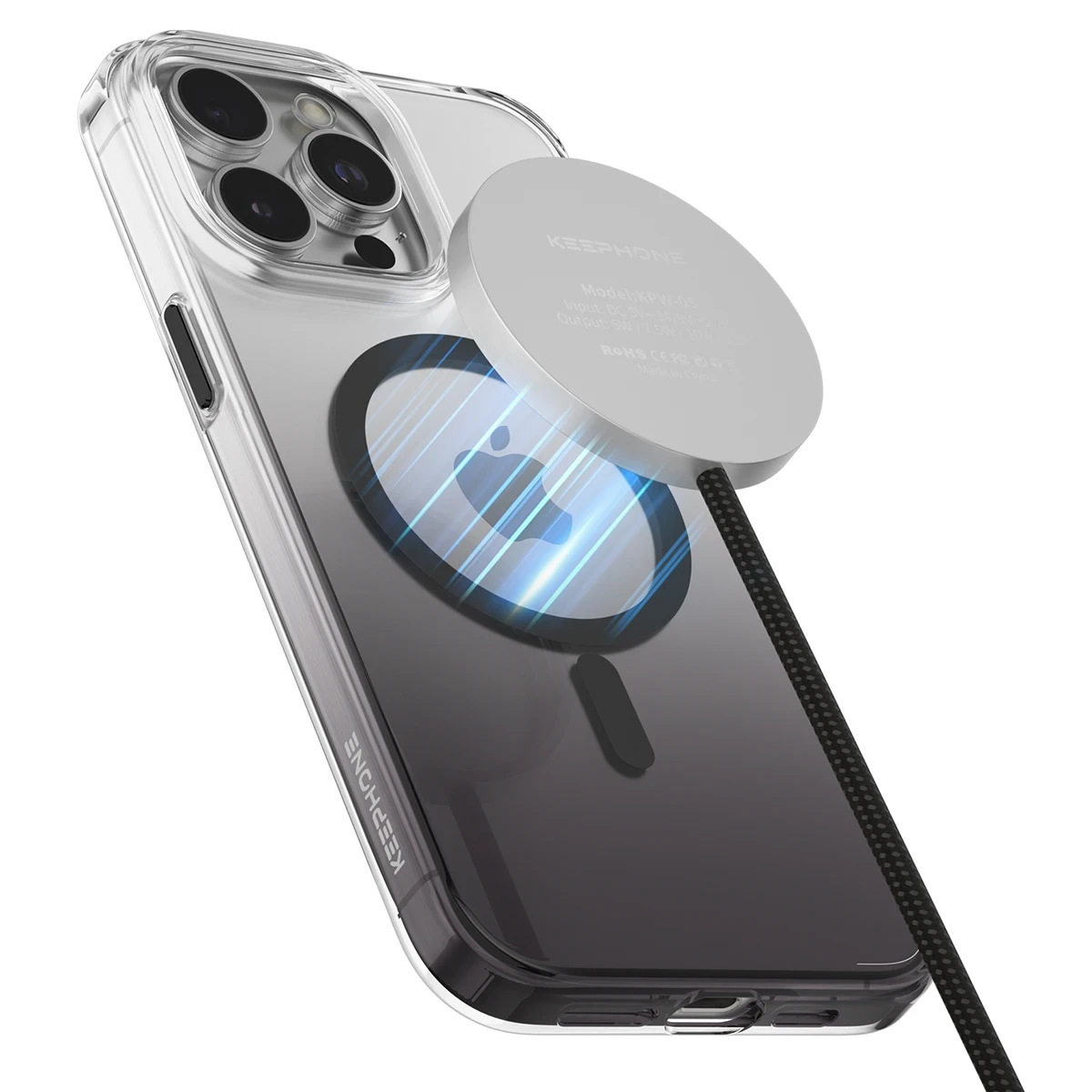 Keephone Apple iPhone 15 Pro Max Aurora Pro Magsafe Kılıf - Siyah
