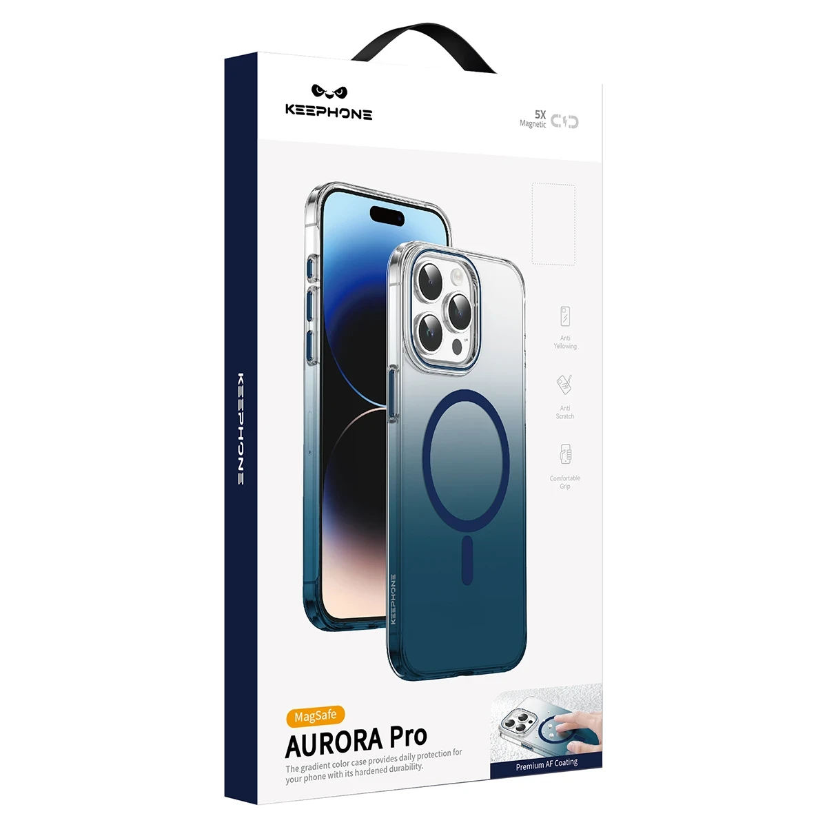 Keephone Apple iPhone 15 Pro Max Aurora Pro Magsafe Kılıf - Mavi
